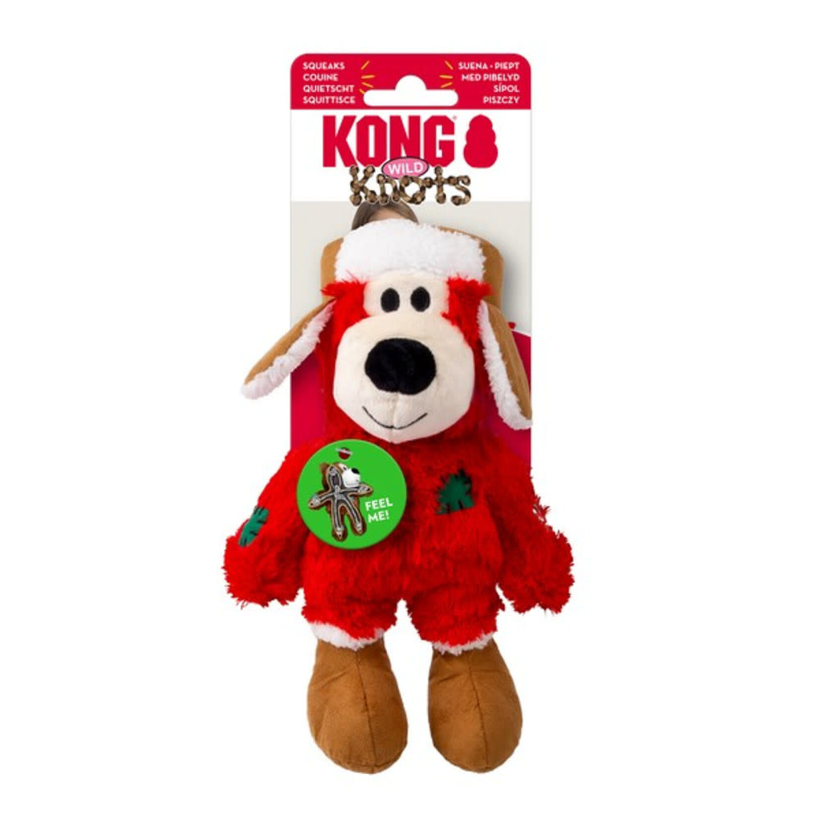 KONG Holiday/Christmas Wild Knots Bear Soft Dog Toy, Small to Medium