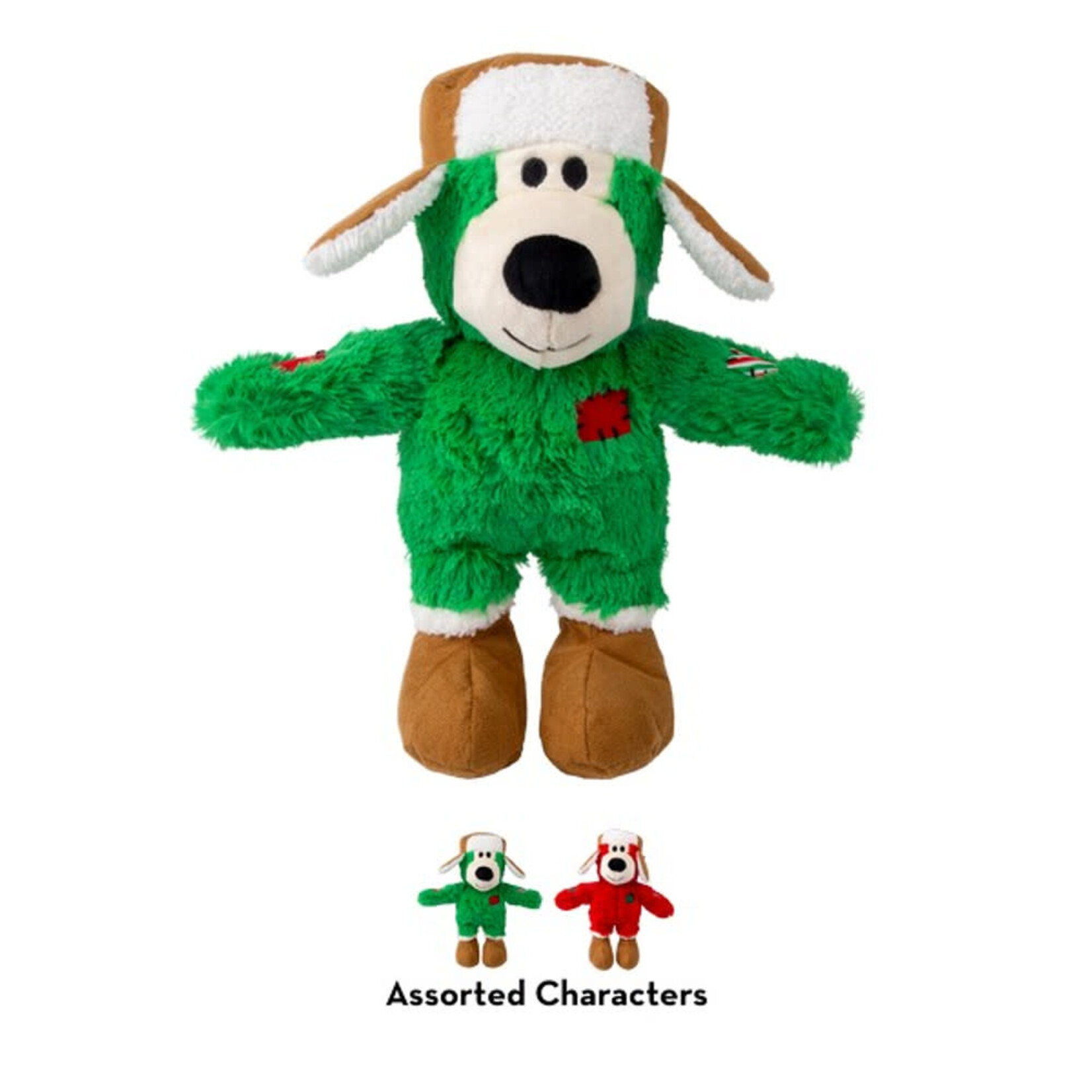 KONG Holiday/Christmas Wild Knots Bear Soft Dog Toy, Small to Medium