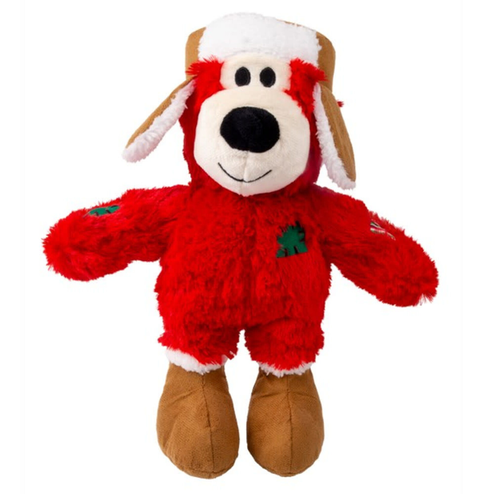 KONG Holiday/Christmas Wild Knots Bear Soft Dog Toy, Small to Medium