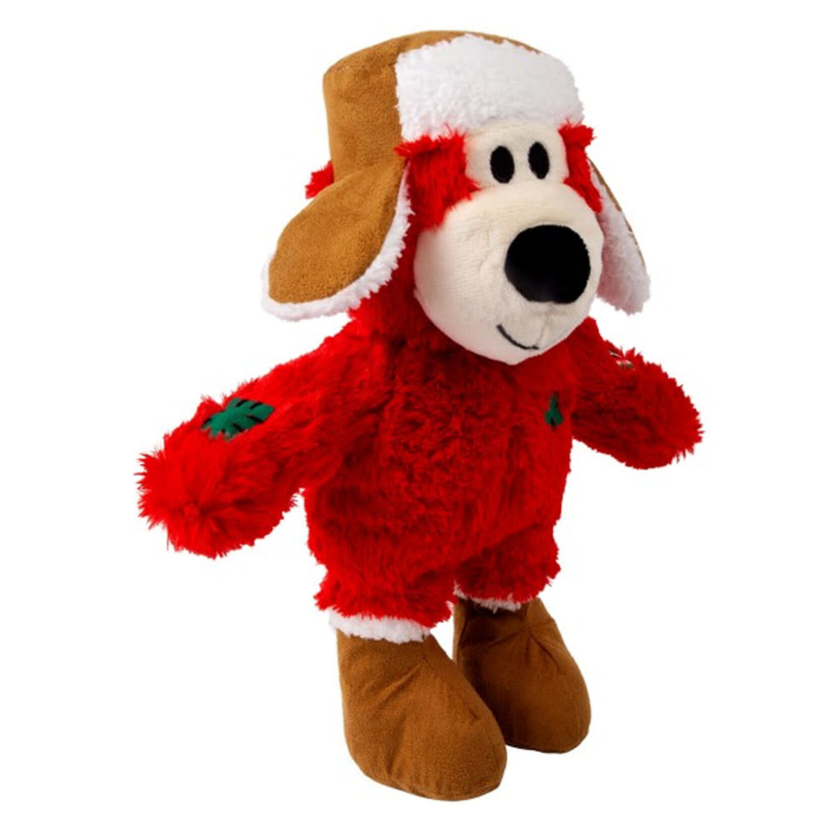 KONG Holiday/Christmas Wild Knots Bear Soft Dog Toy, Small to Medium