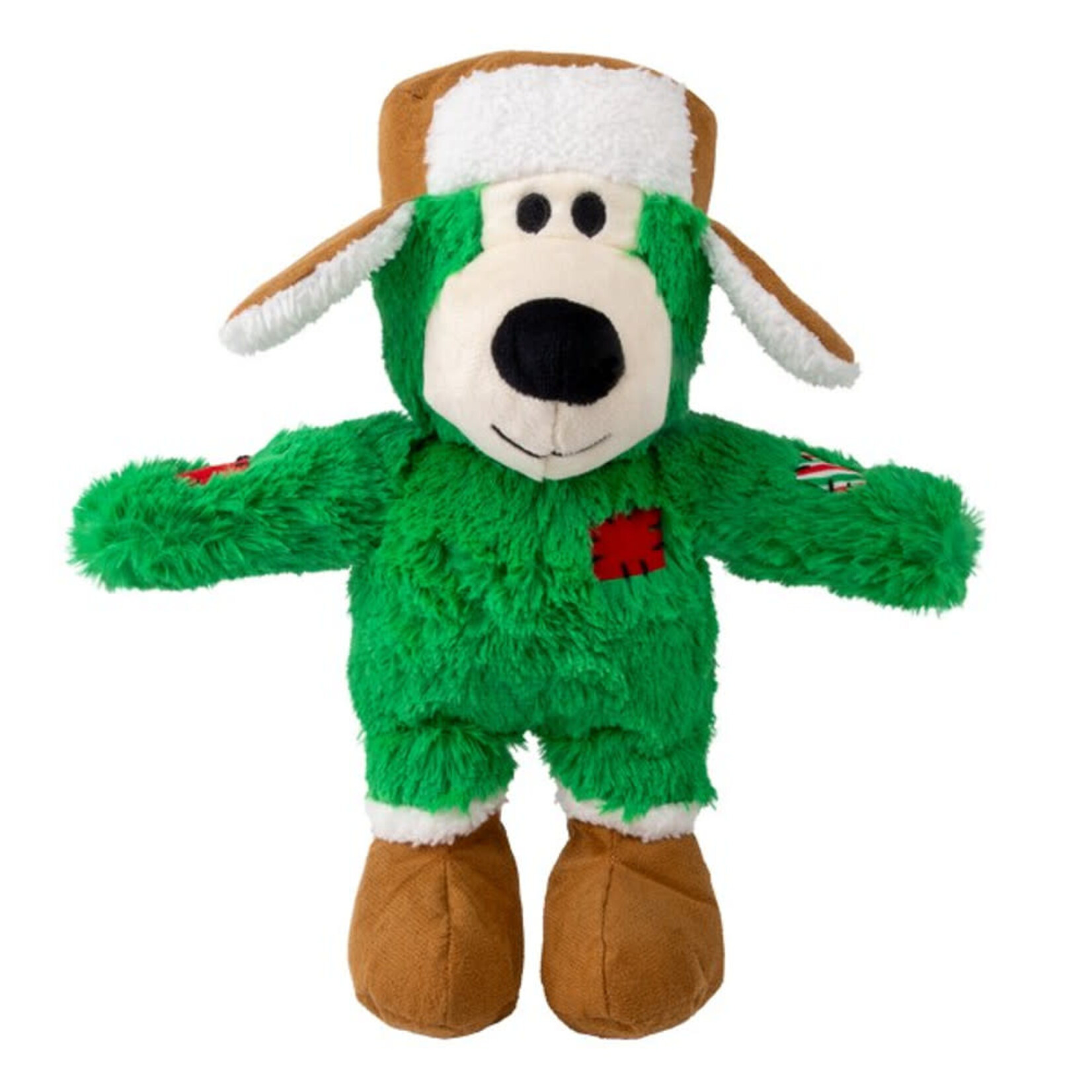 KONG Holiday/Christmas Wild Knots Bear Soft Dog Toy, Small to Medium