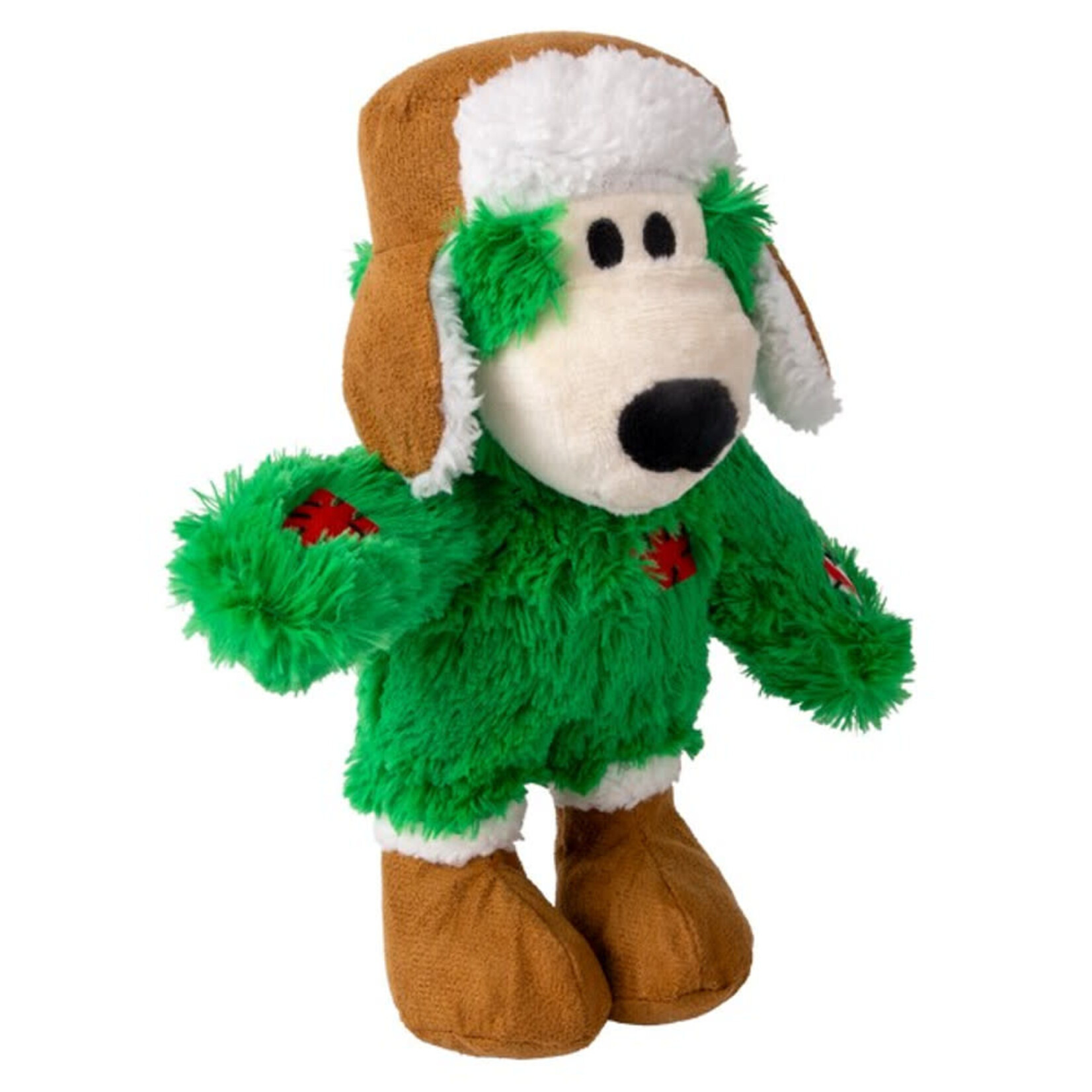 KONG Holiday/Christmas Wild Knots Bear Soft Dog Toy, Small to Medium