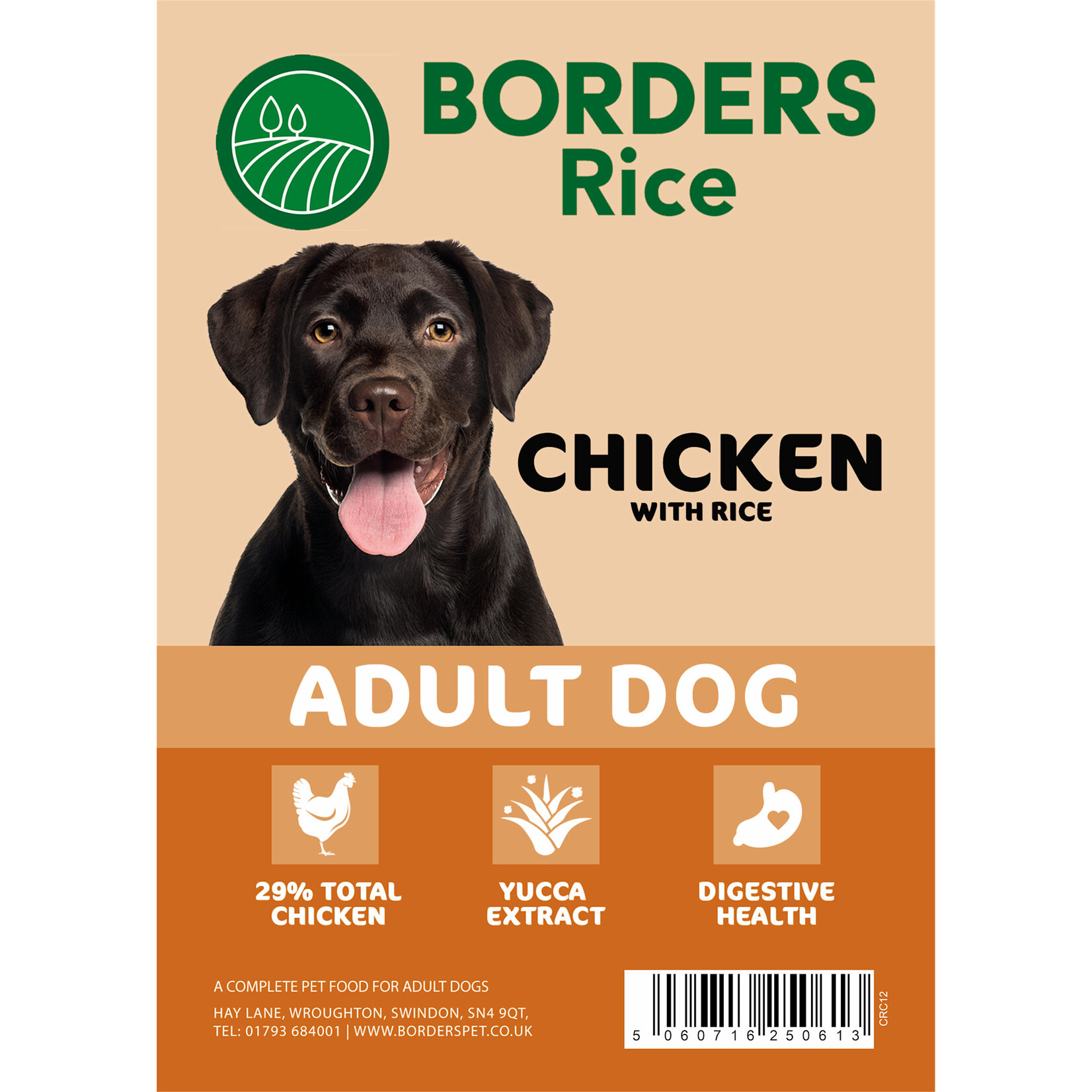 Borders Rice Adult Dog Dry Food with Chicken & Rice