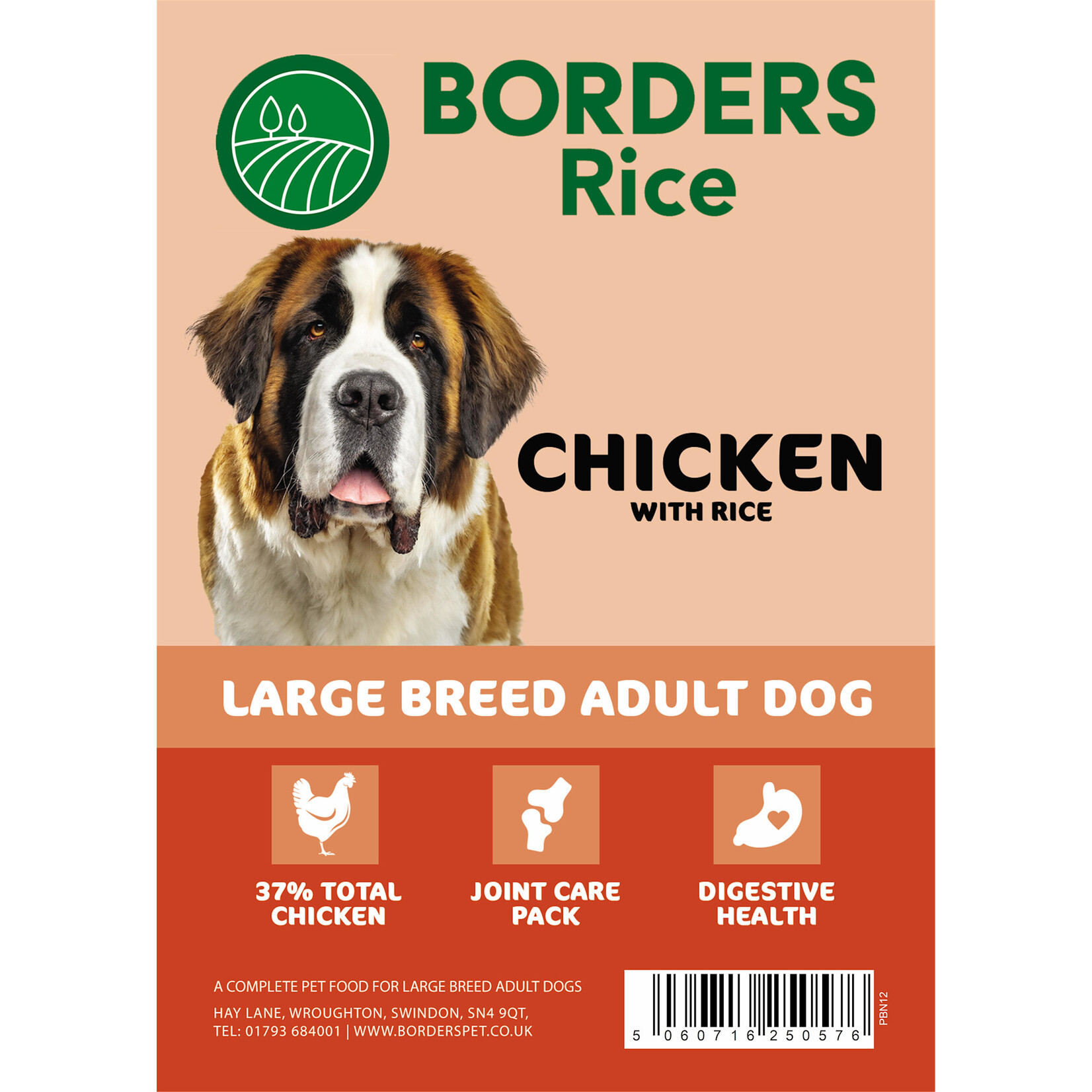 Borders Rice Adult Large Breed Dog Dry Food Chicken & Rice