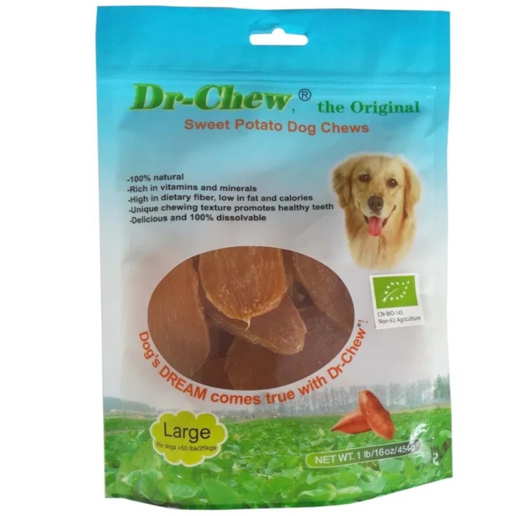 Dr Chew Sweet Potato Dog Chews 454g