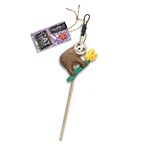 Green and Wild's Sally Sloth Teaser Cat Toy with Catnip