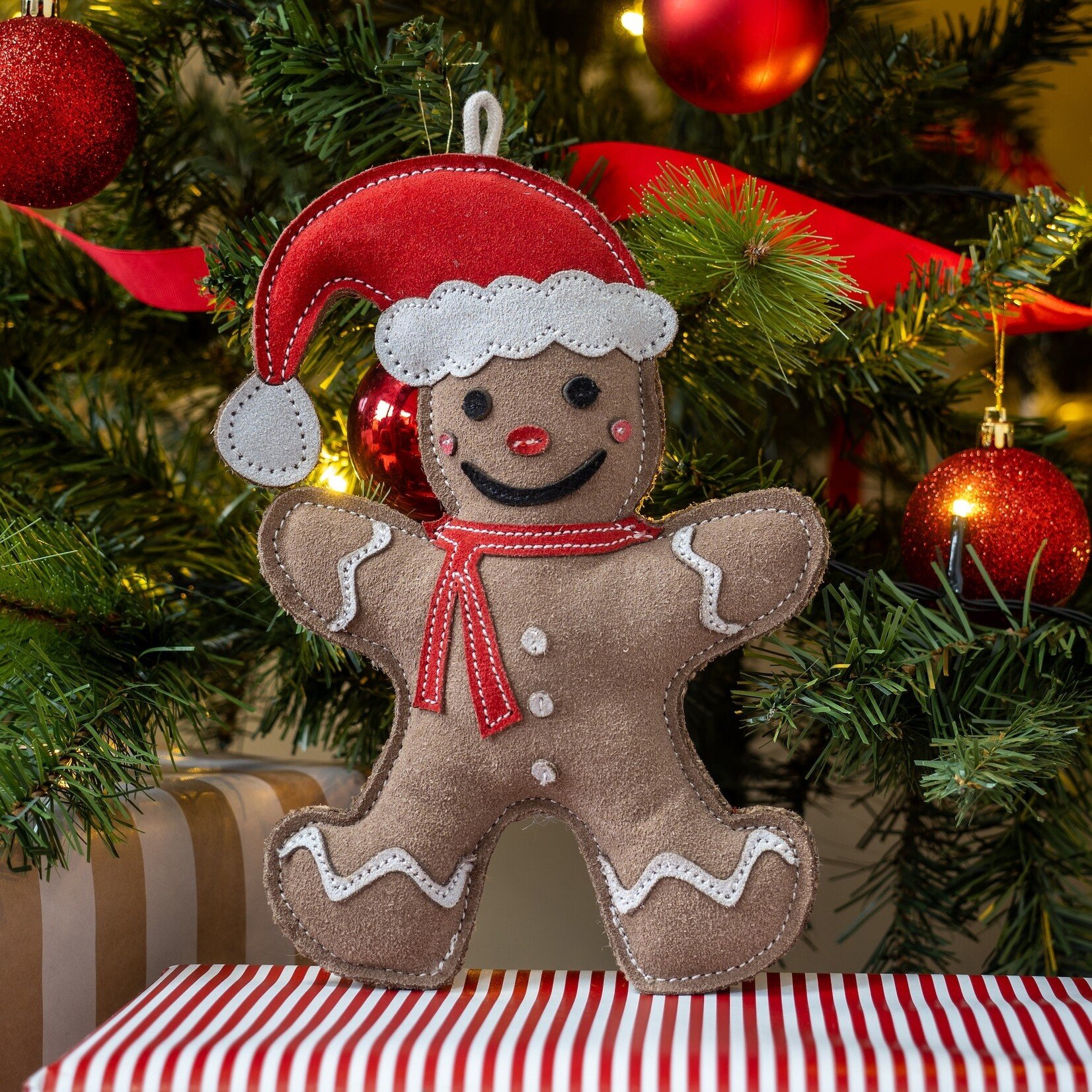 Zöon LederGingerbread Tough Christmas Dog Toy