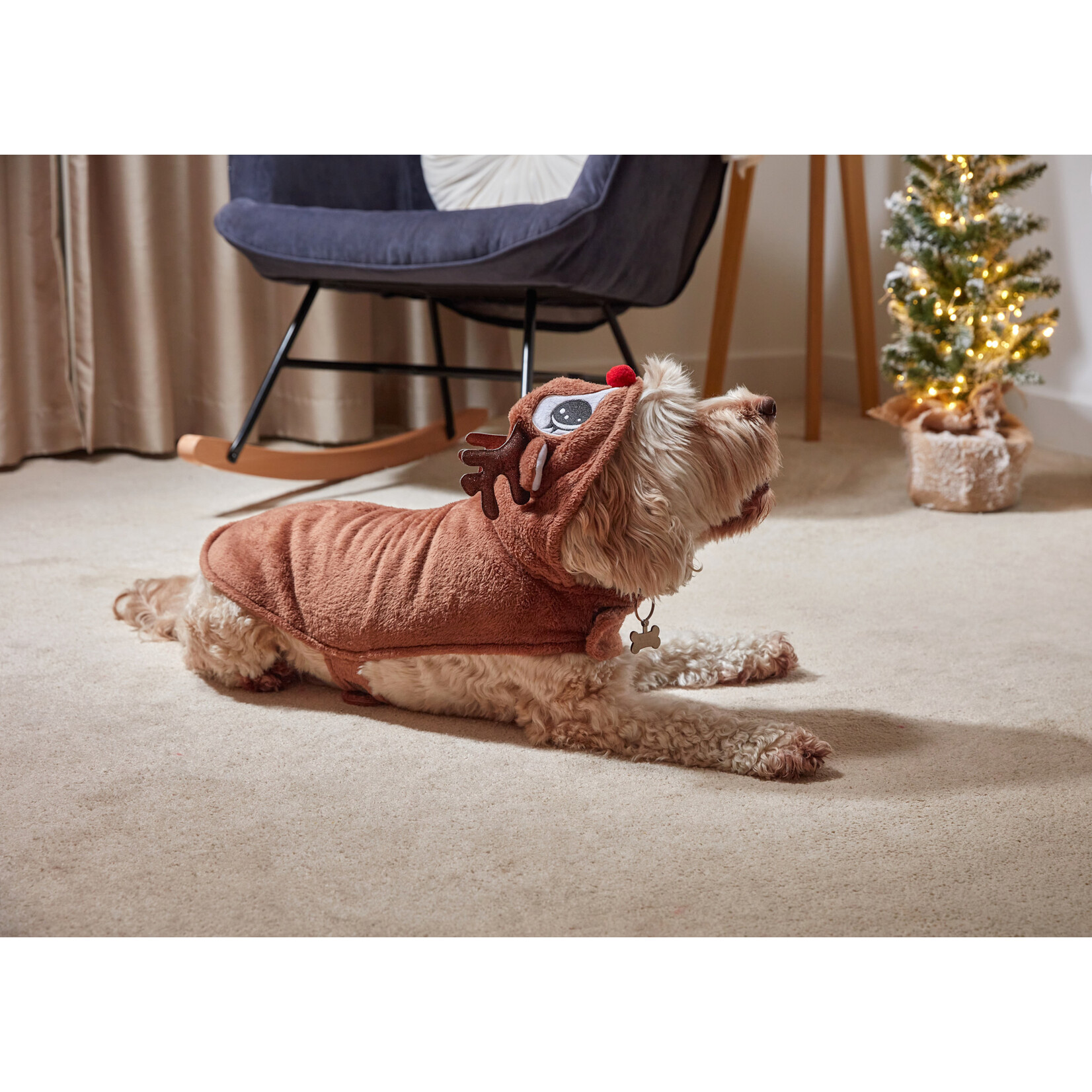 Zöon Christmas Rudy Reindeer Hoodie Dog Jumper