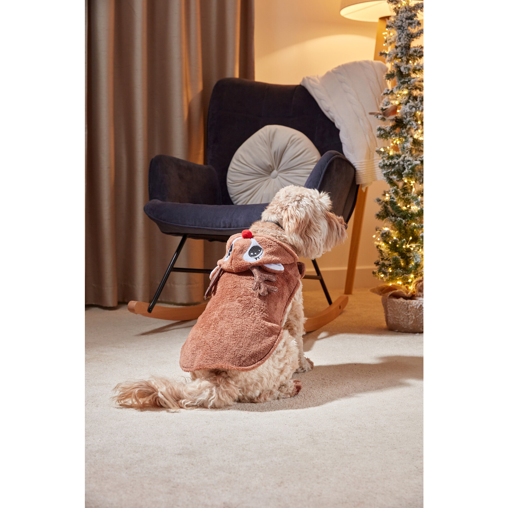 Zöon Christmas Rudy Reindeer Hoodie Dog Jumper