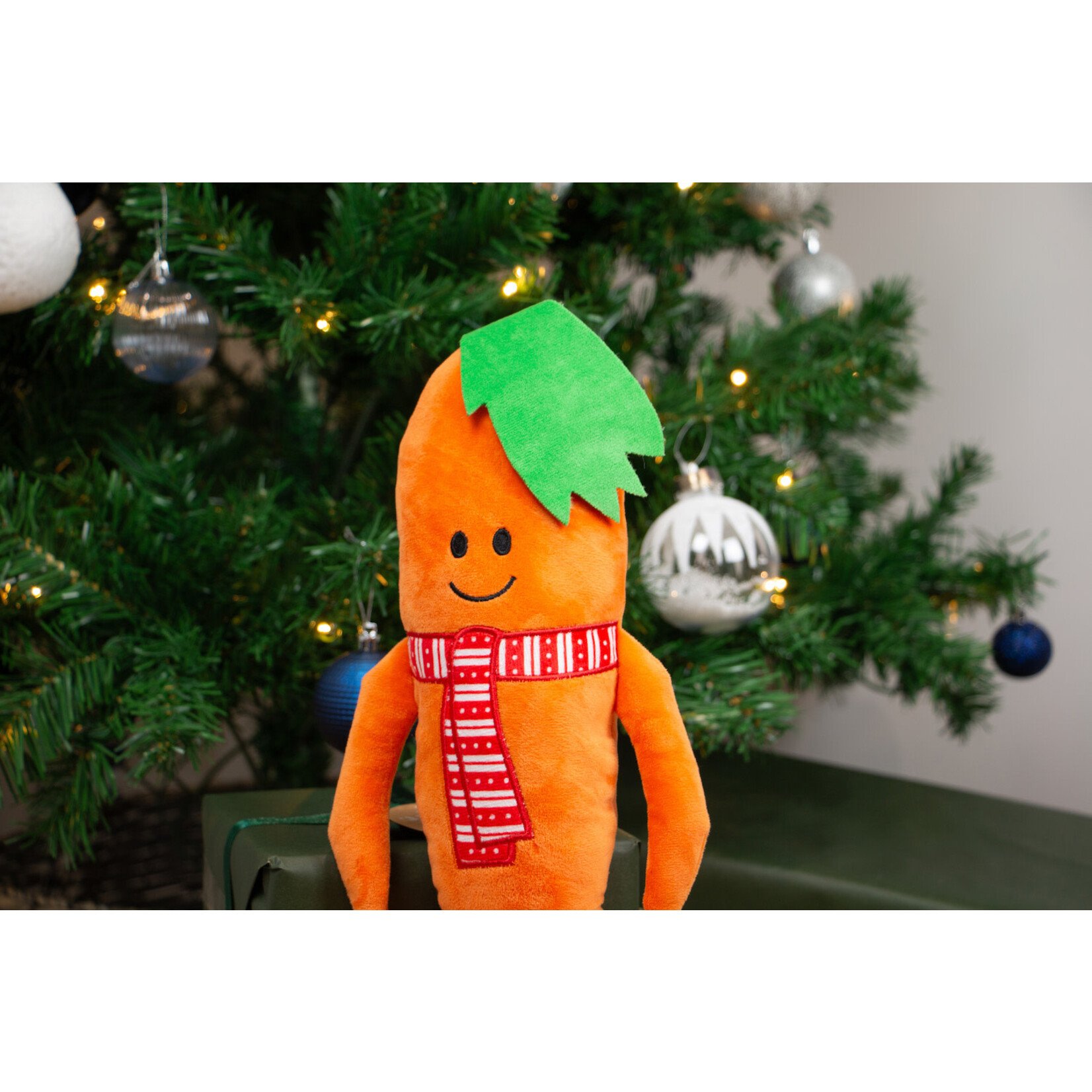 Ancol Katie Carrot Squeaky Plush Christmas Dog Toy