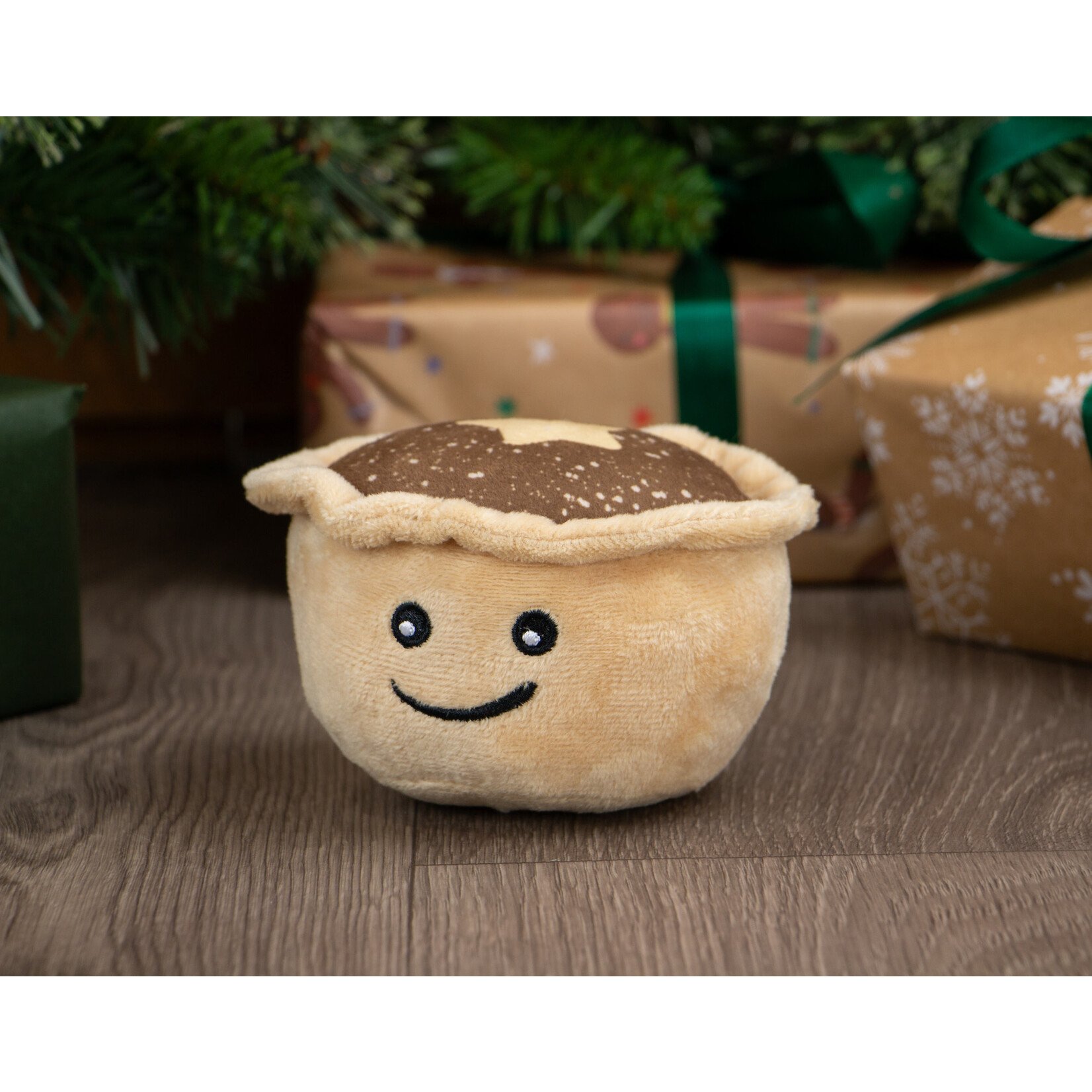 Ancol Matty Mince Pie Silent Christmas Dog Toy