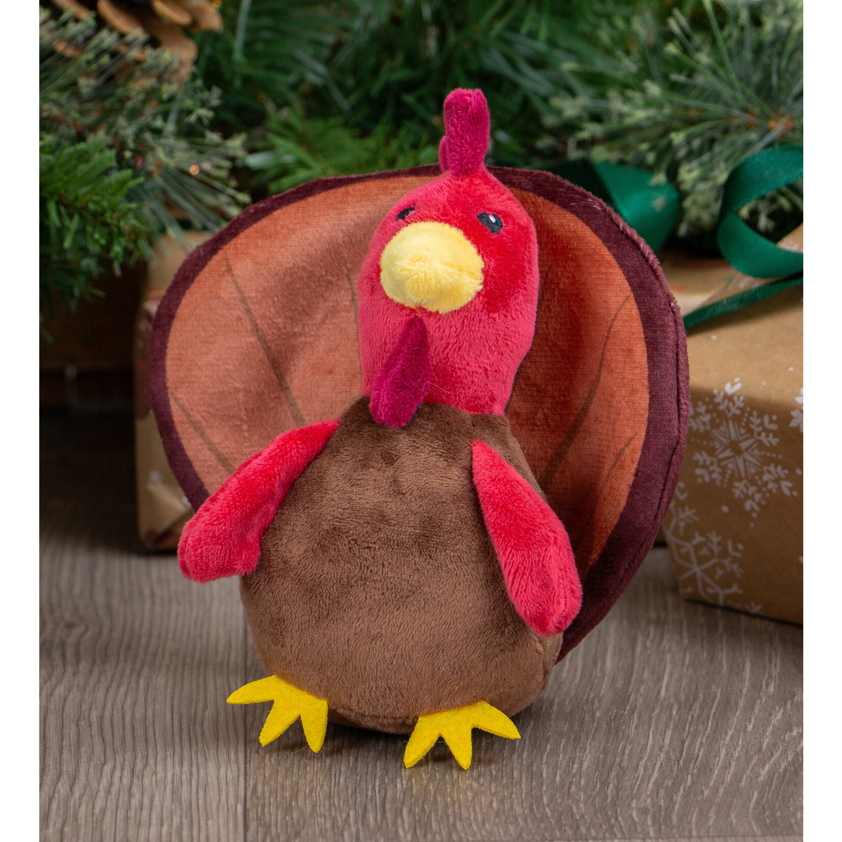 Ancol Mini Tina Turkey Crinkly Squeaky Christmas Dog Toy