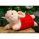 Ancol Paloma Pig in Blanket Squeaky Christmas Dog Toy