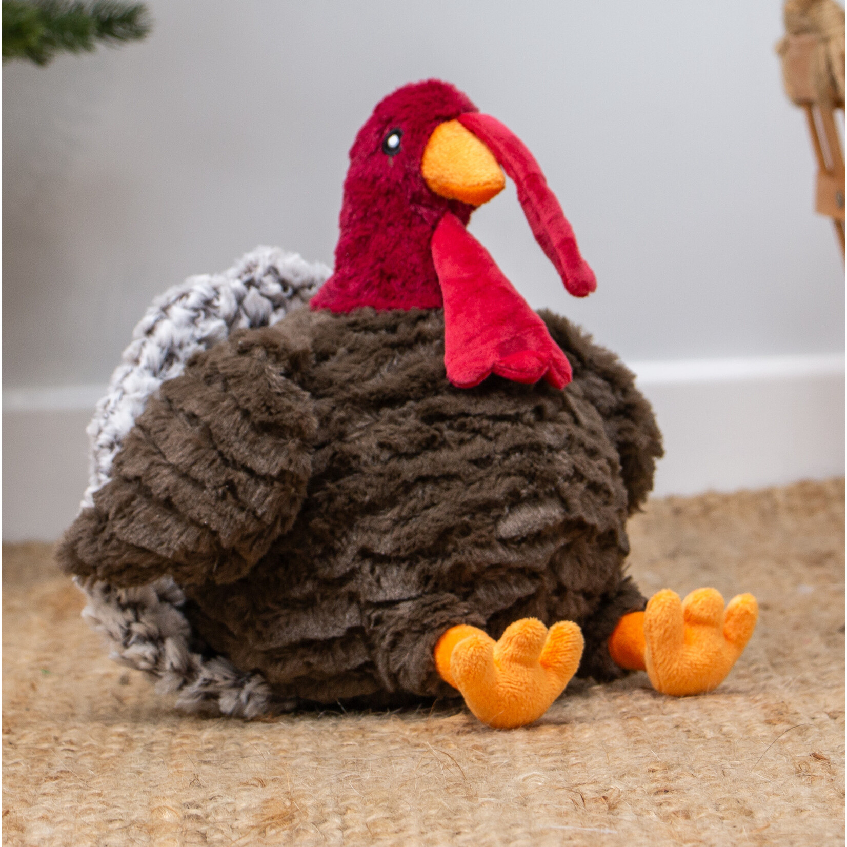 Ancol Tina Turkey Squeaky Plush Christmas Dog Toy