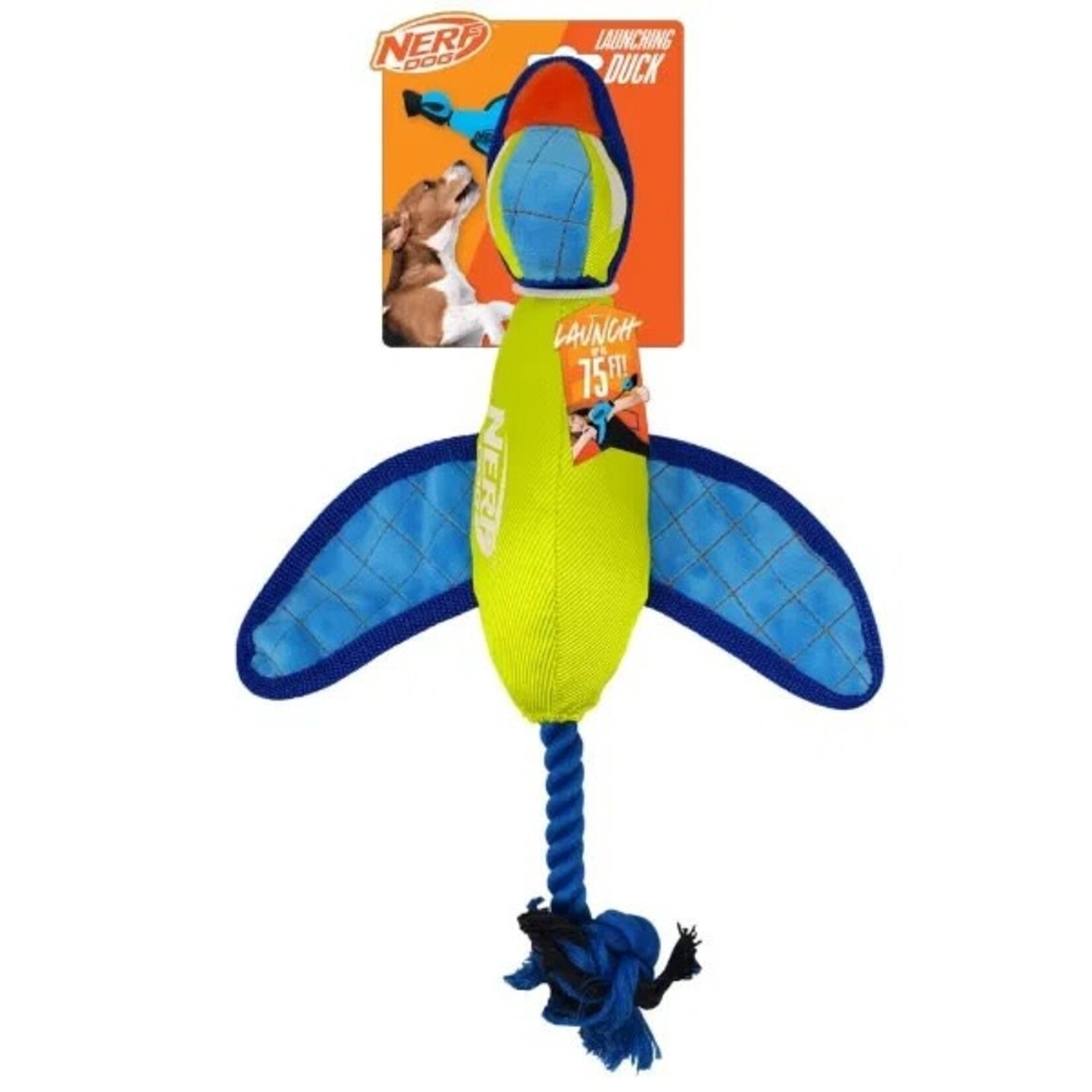 Nerf Nylon Ultraplush Crinkle Wing Launching Duck Dog Toy, 42cm