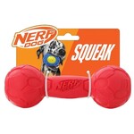 Nerf Rubber Bash Squeak Barbell Dog Toy, 18cm