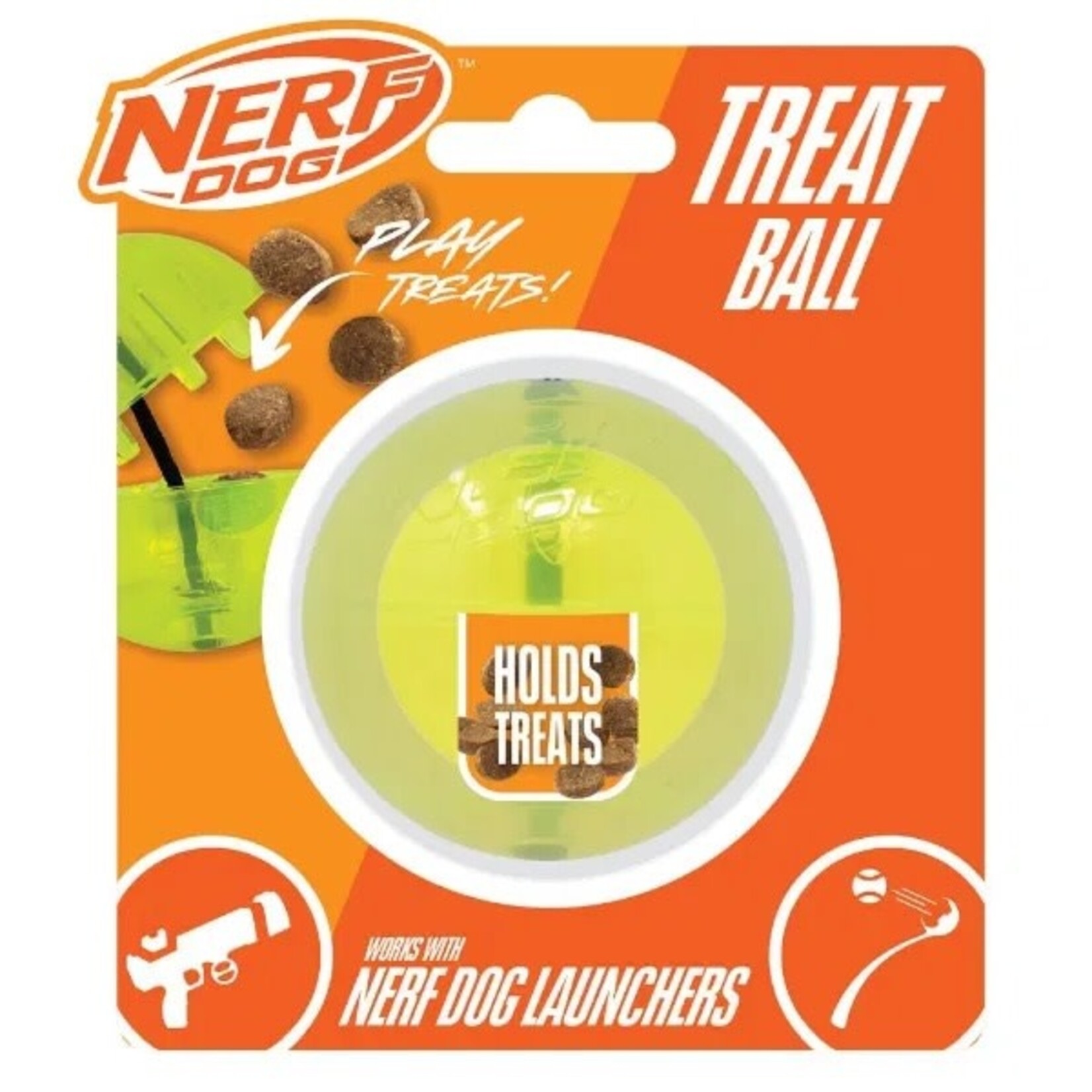 Nerf TPR Bungee Dog Treat Ball - Launcher Compatible, 6cm