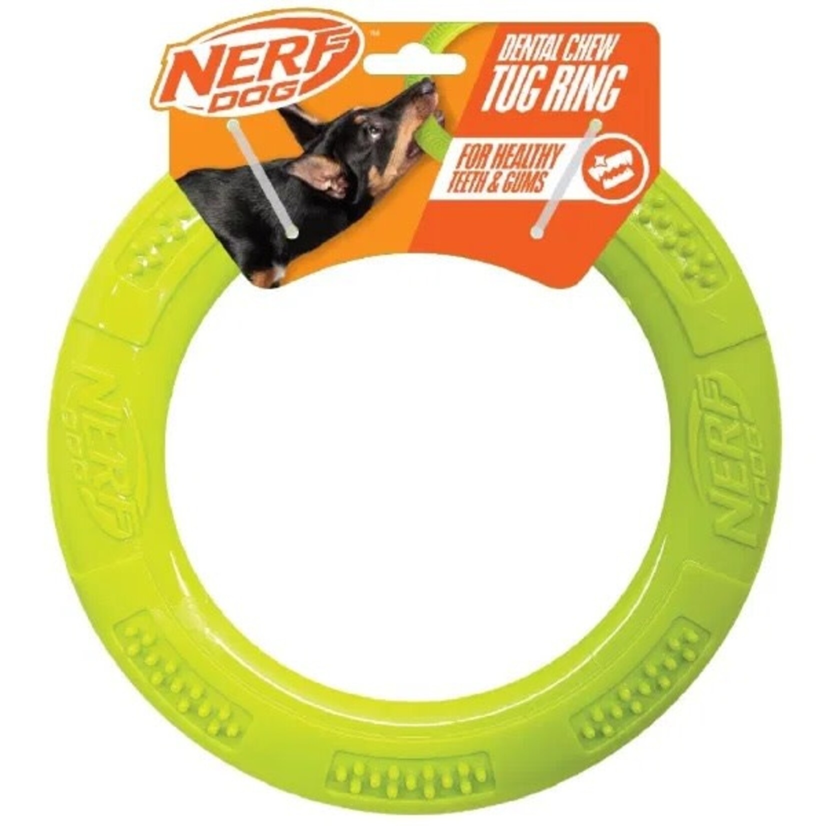 Nerf TPR Dental Chew Tug Ring Dog Toy, 23cm