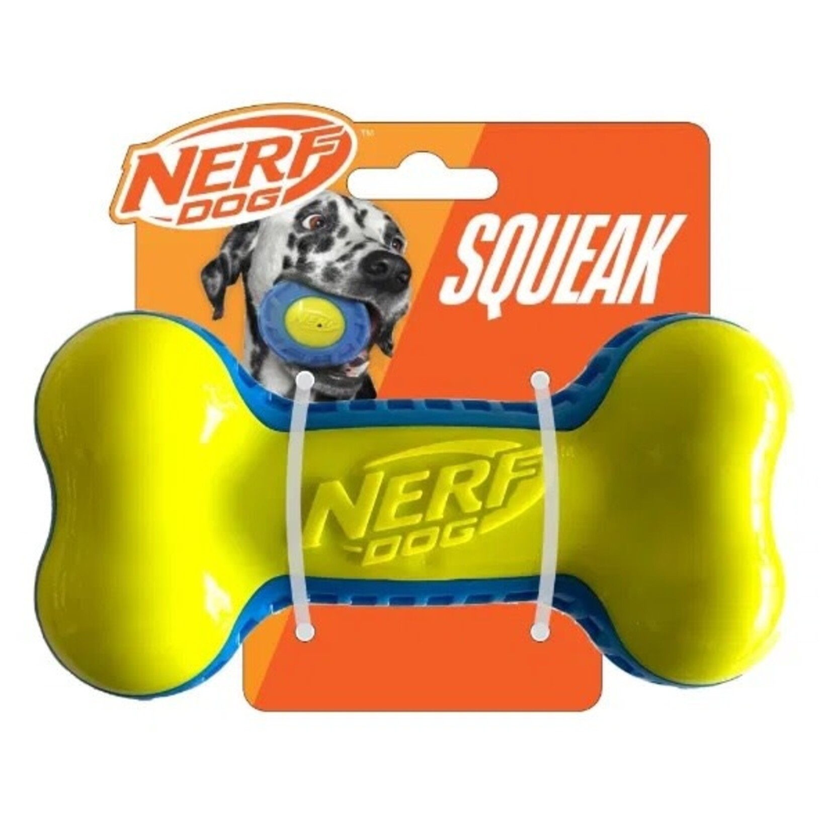 Nerf TPR EXO Micro Squeak Bone Dog Toy, 18cm