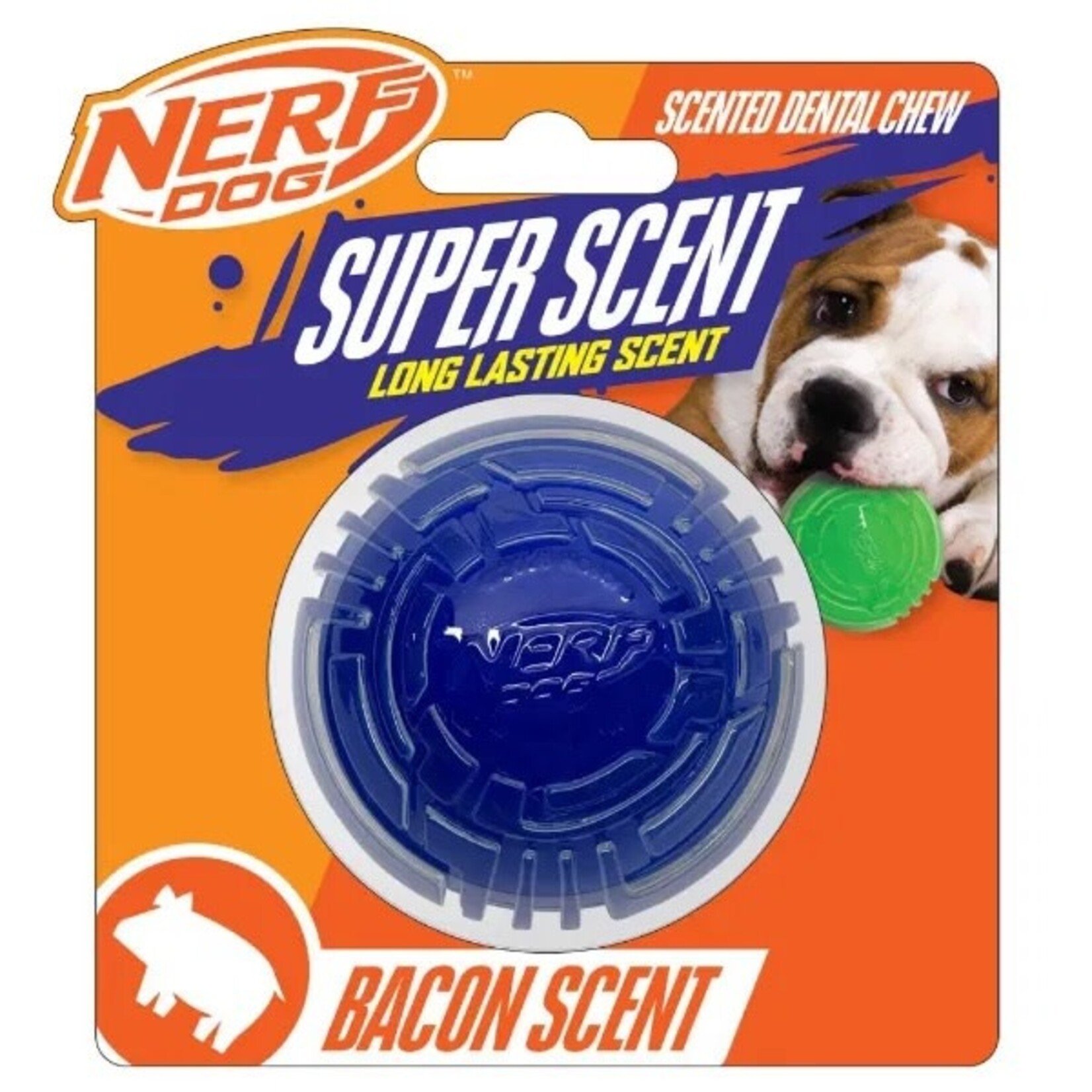 Nerf TPR/PP Scented Bacon Super Scent Ball Solid Core Dog Toy, 6cm