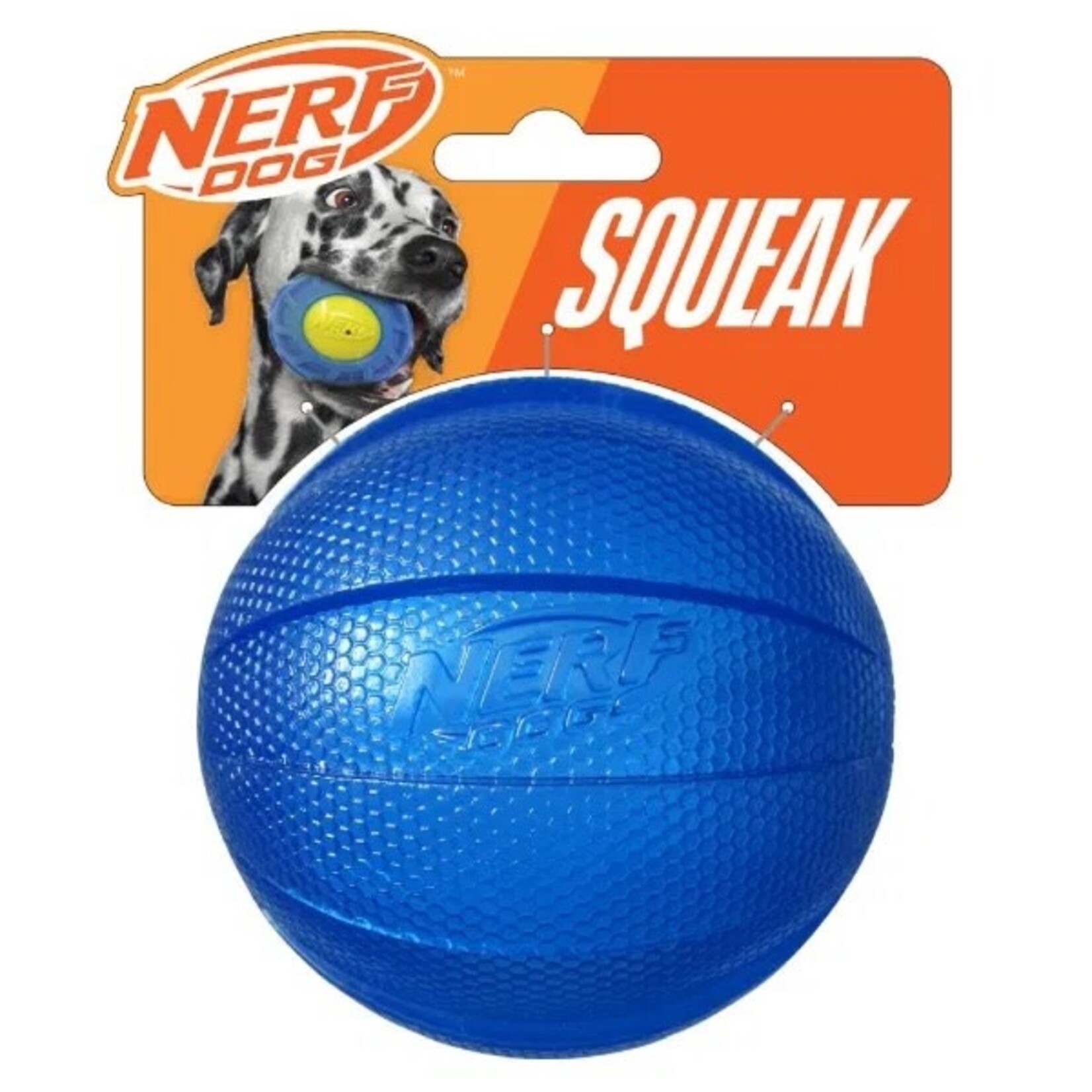 Nerf Transparent TPR Classic Squeak Ball Dog Toy, 10cm