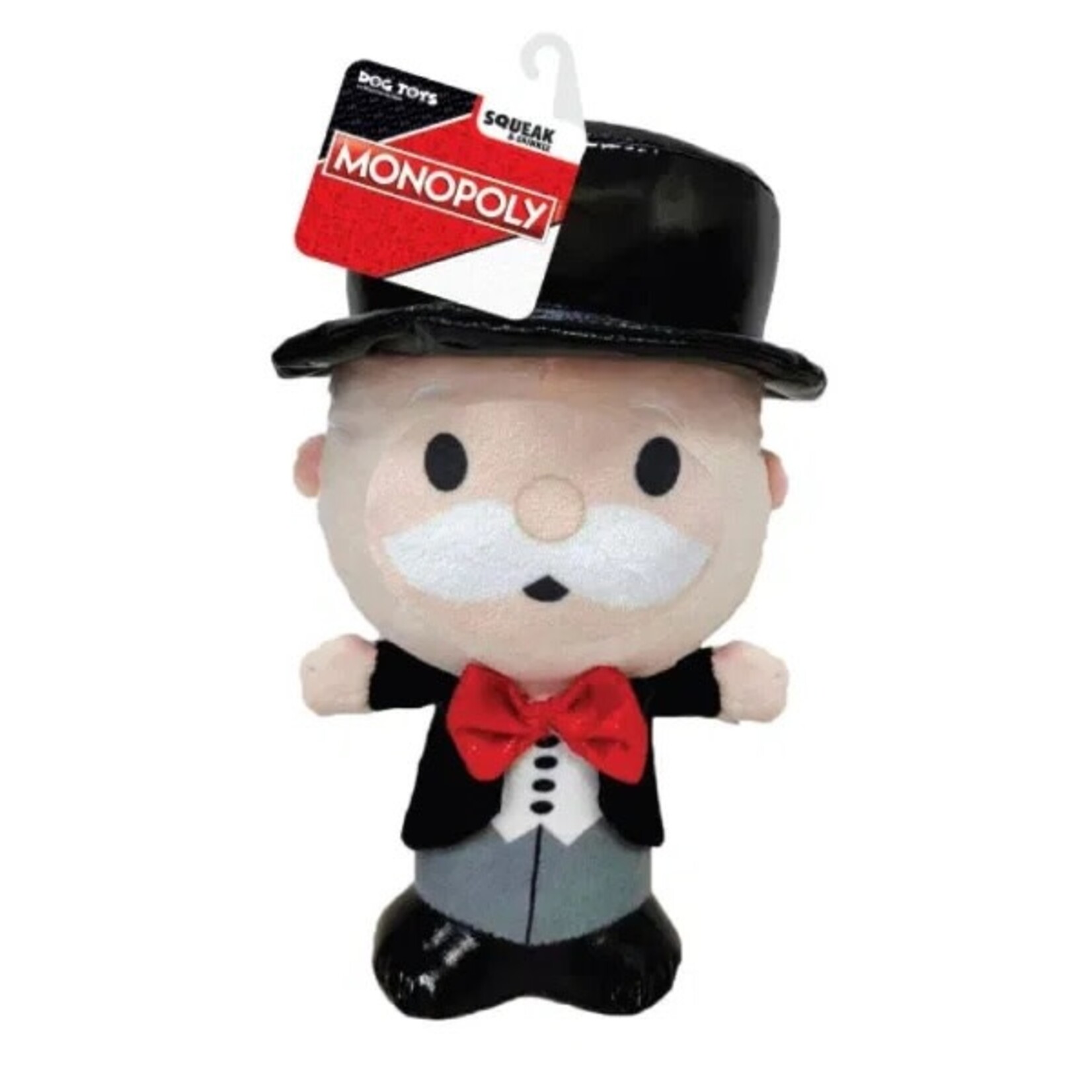 Hasbro Monopoly Mr. Money Bags Squeak & Crinkle Plush Dog Toy, 18cm