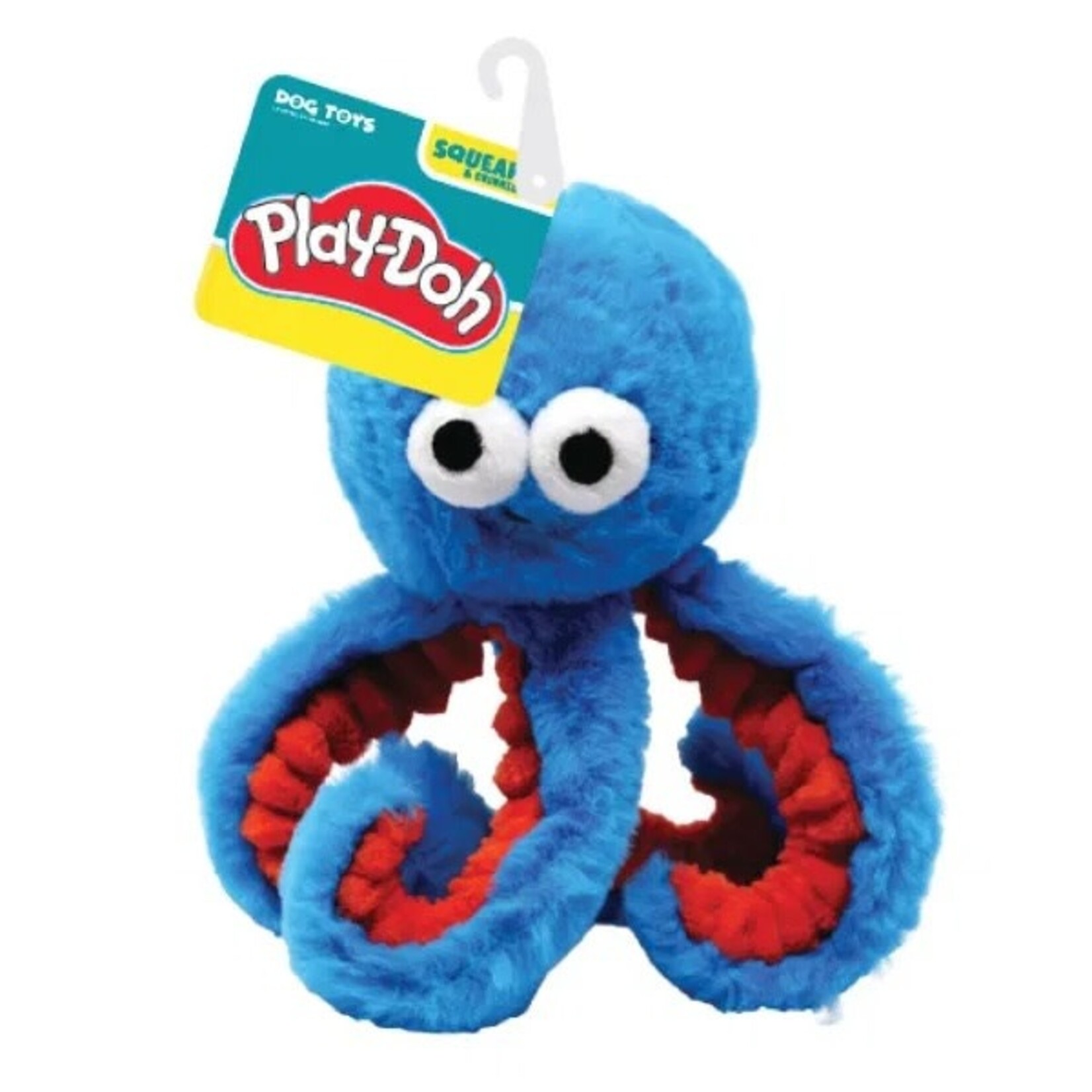 Hasbro Play-Doh Squeak & Crinkle Small Octopus Dog Toy, 17cm