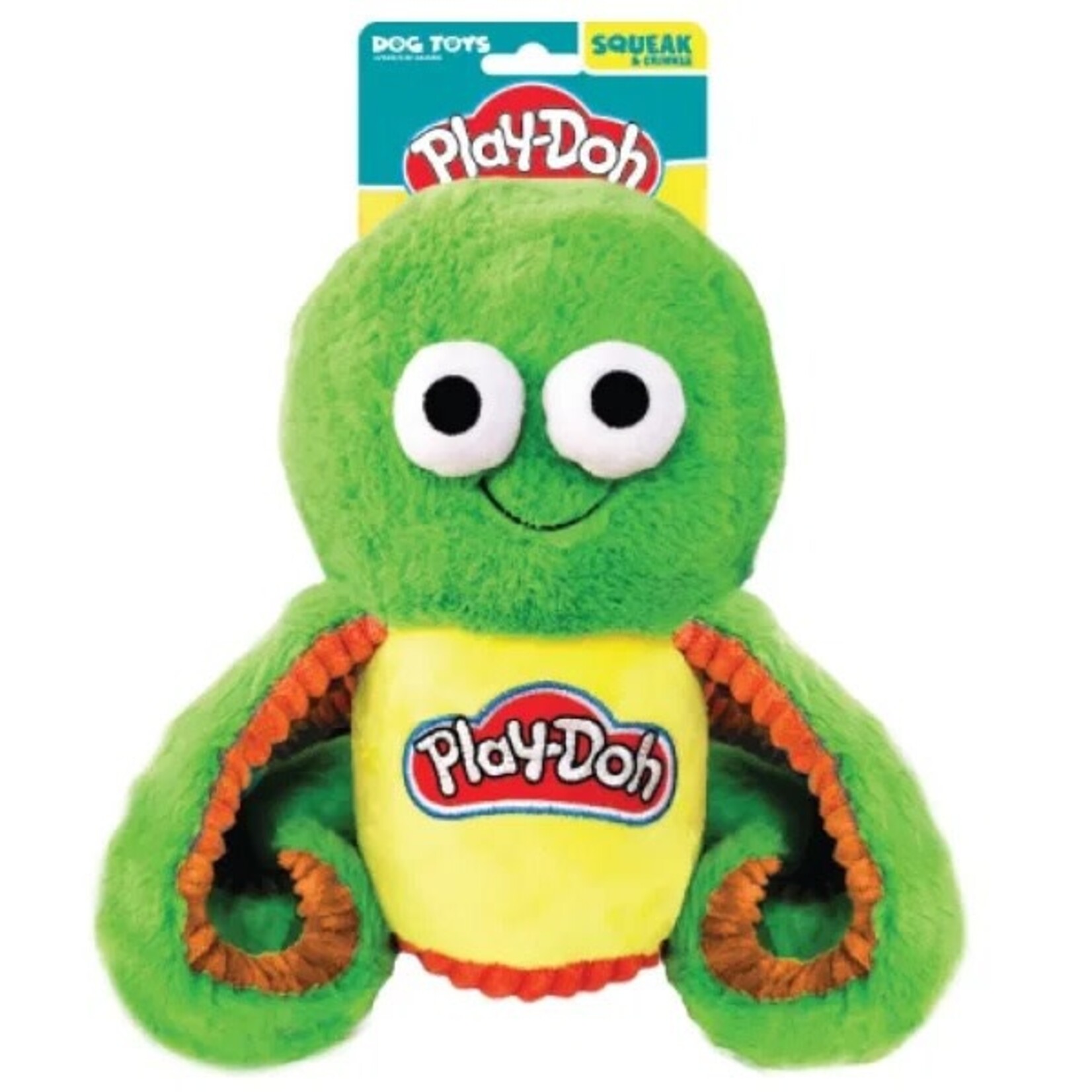 Hasbro Play-Doh Squeak & Crunch Octopus Can Dog Toy, 25cm