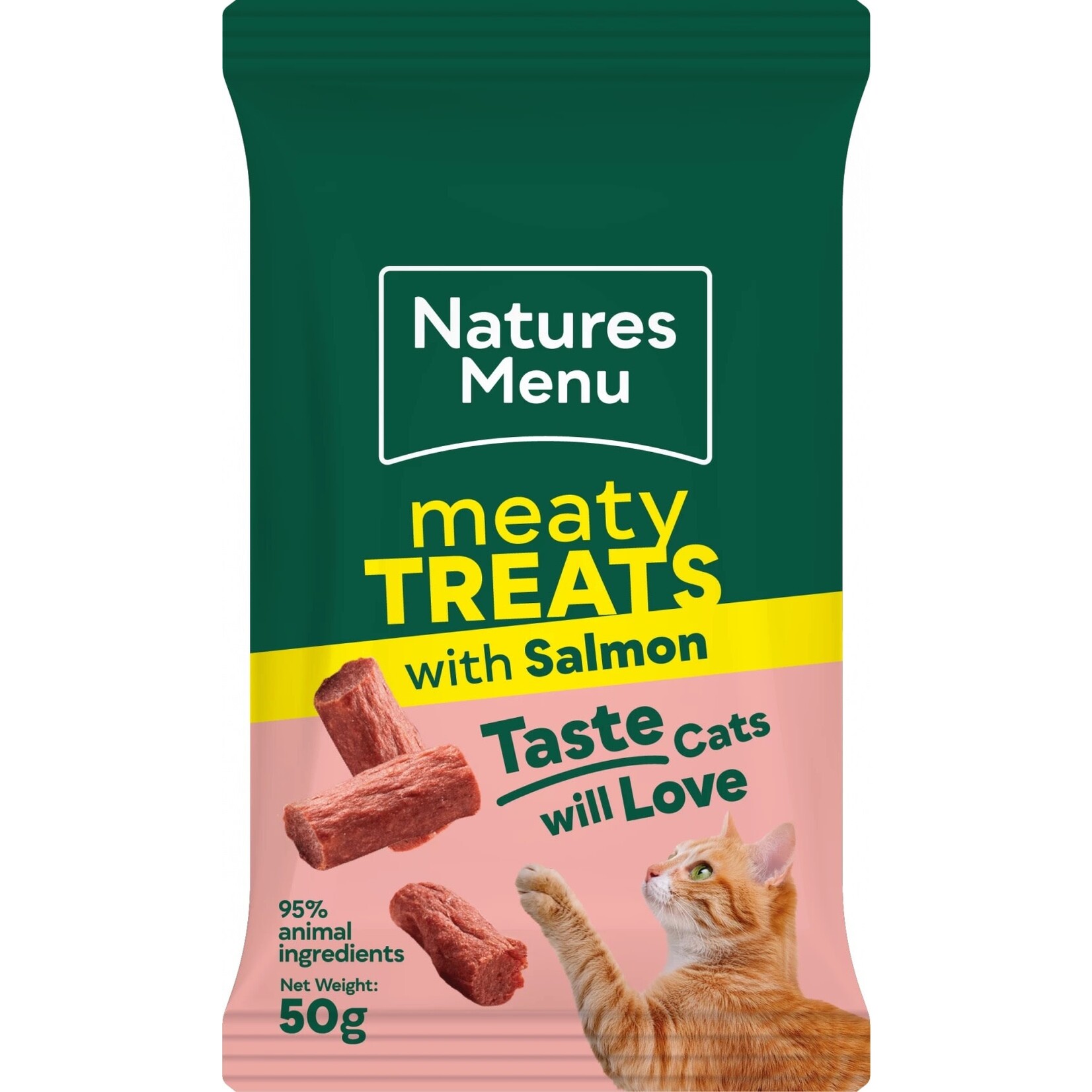 Natures Menu Adult Cat Meaty Treats with Salmon, 50g