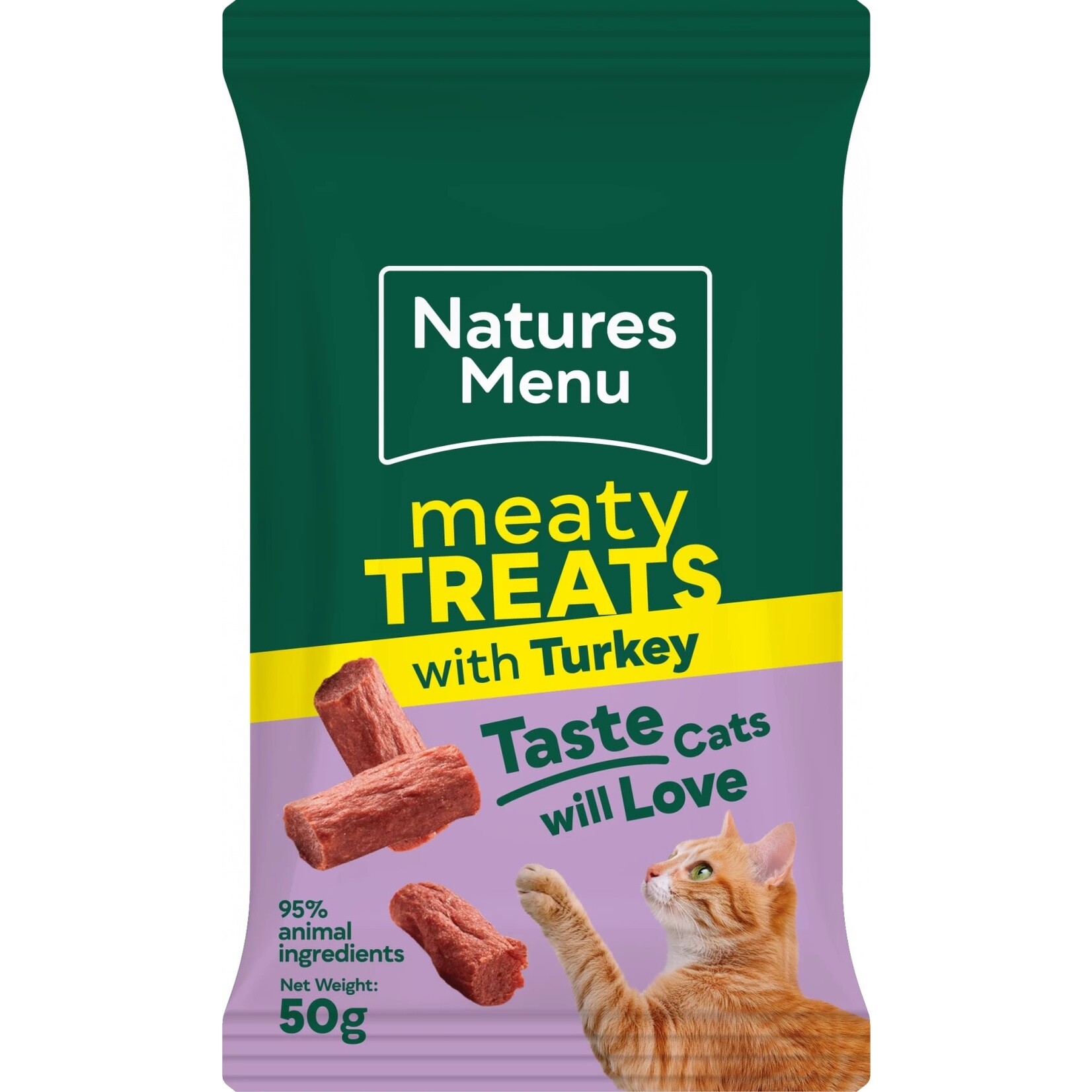 Natures Menu Adult Cat Meaty Treats with Turkey, 50g