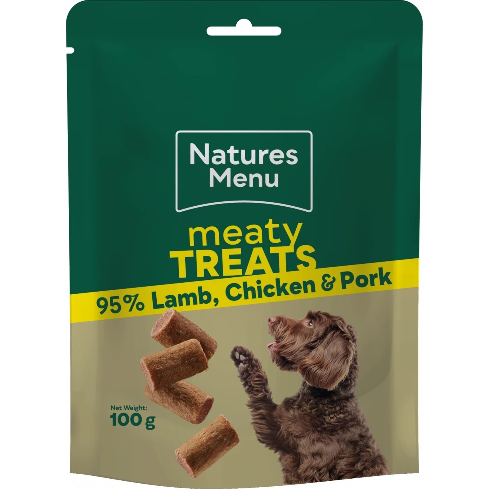 Natures Menu Adult Dog Meaty Treats Lamb, Chicken & Pork, 100g