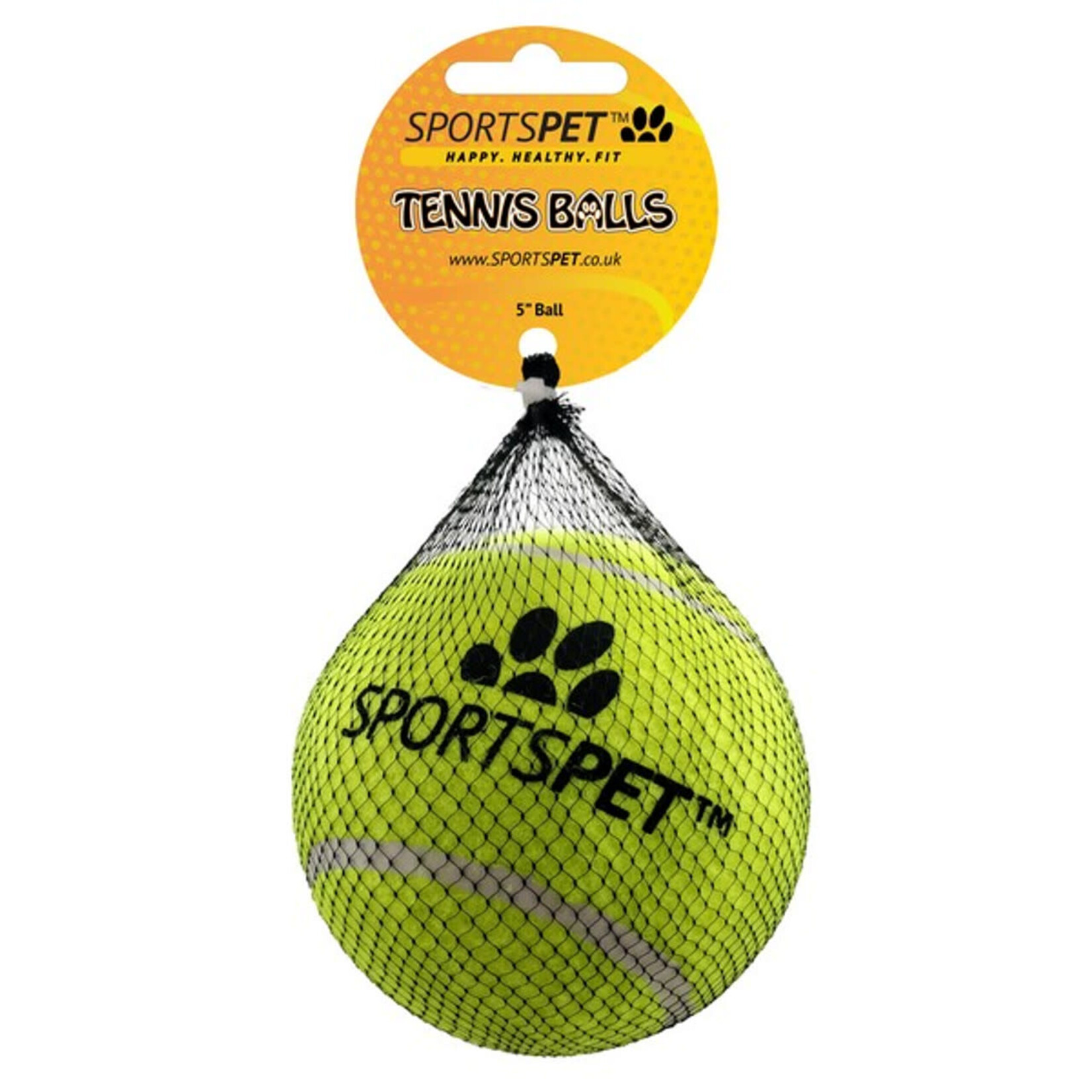 Sportspet Large Tennis Ball Dog Toy, 5 inch
