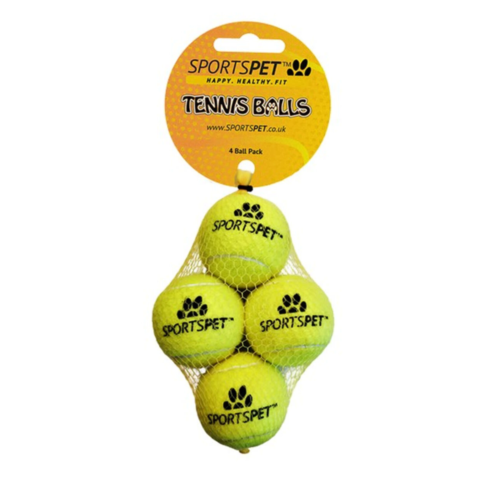 Sportspet Mini Tennis Ball Dog Toy, 4 pack