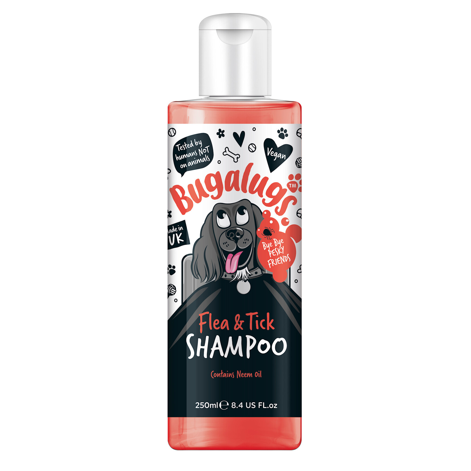 Bugalugs Flea and Tick Dog Shampoo with Neem Oil, 250ml