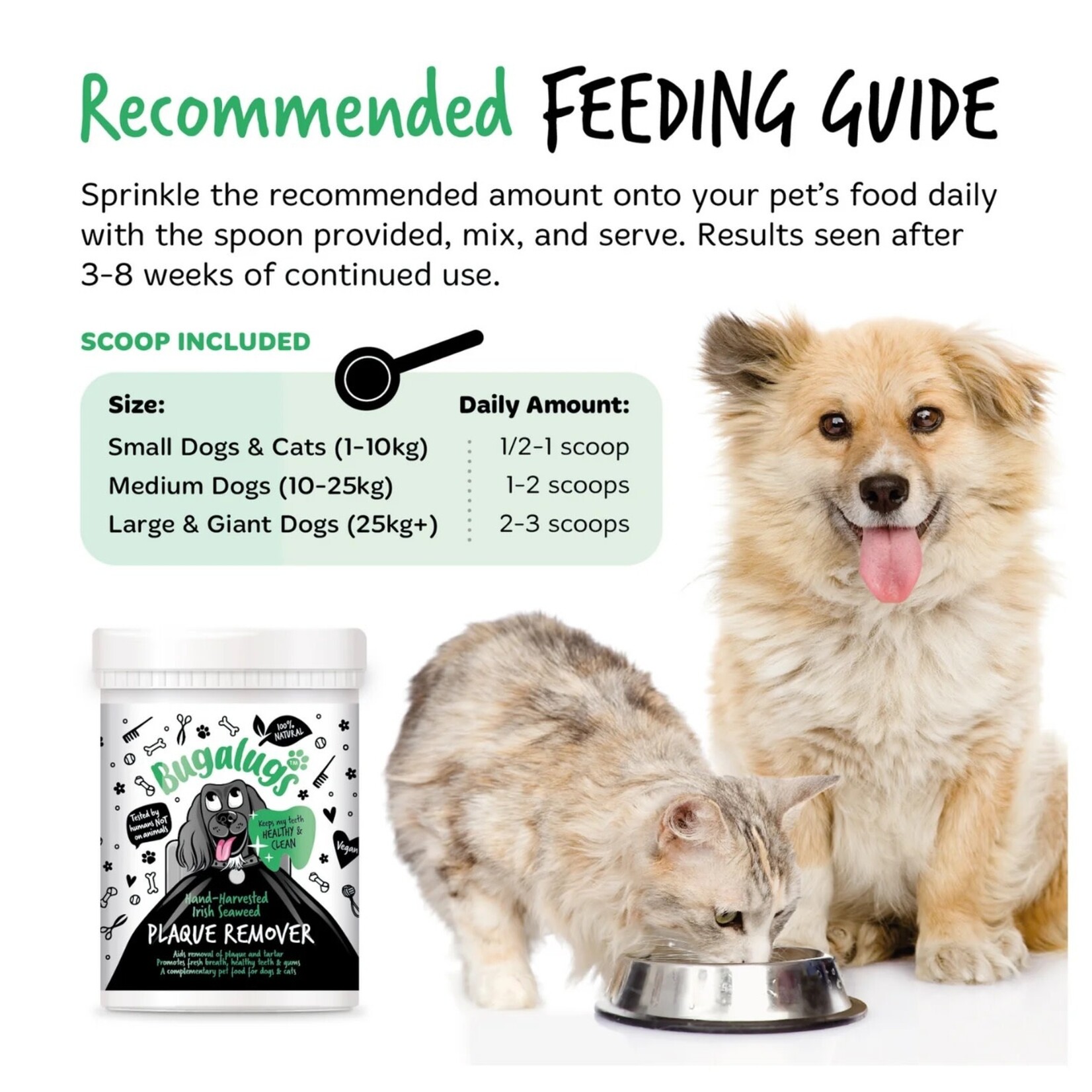 Bugalugs Hand-harvested Irish Seaweed Plaque Remover for Dogs & Cats, 70g