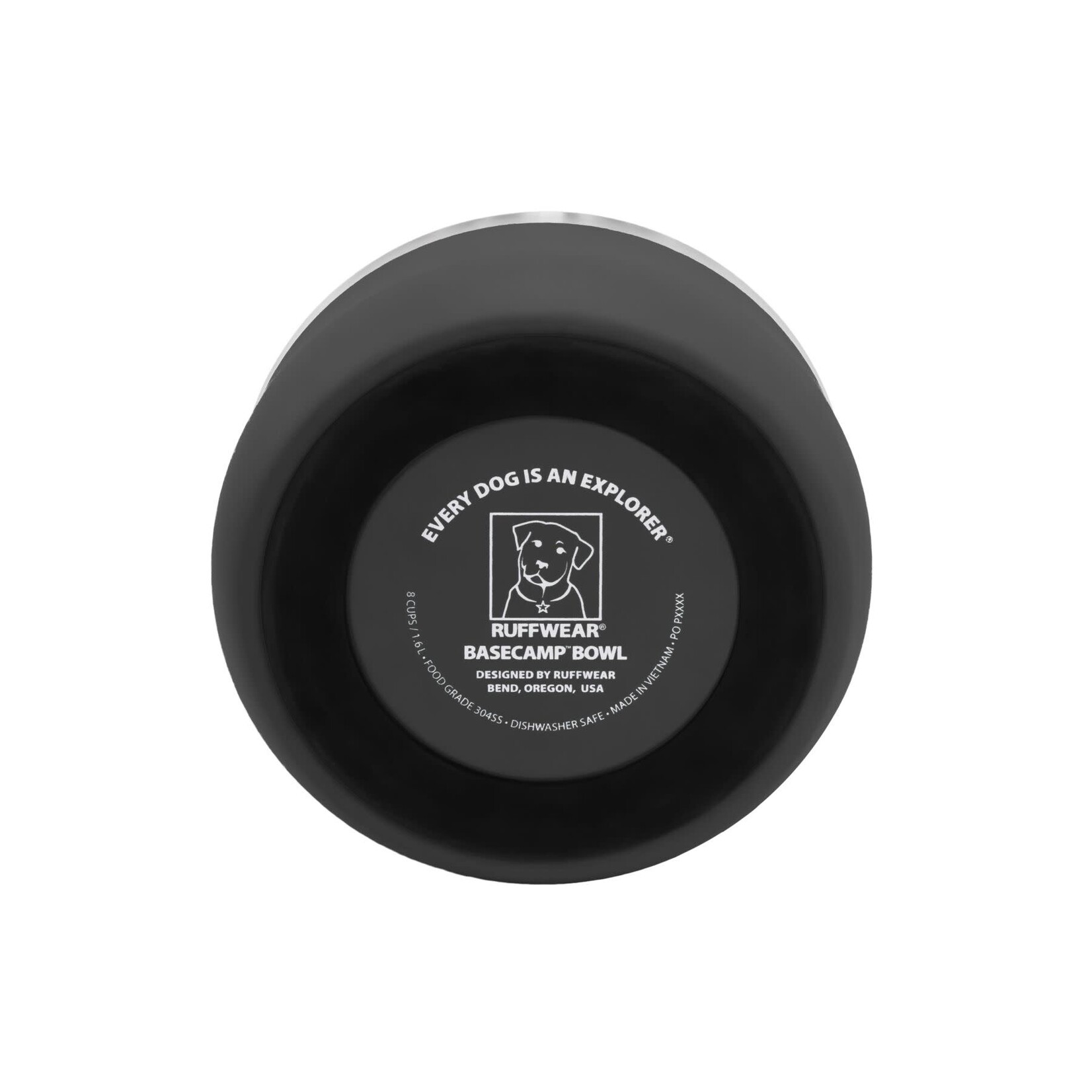 Ruffwear Basecamp Stainless Durable Dog Bowl, Basalt Gray