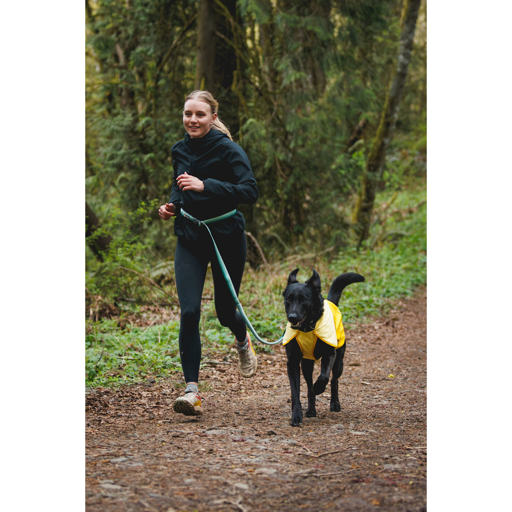 Ruffwear Roamer Bungee Hands-Free Dog Lead, River Rock Green
