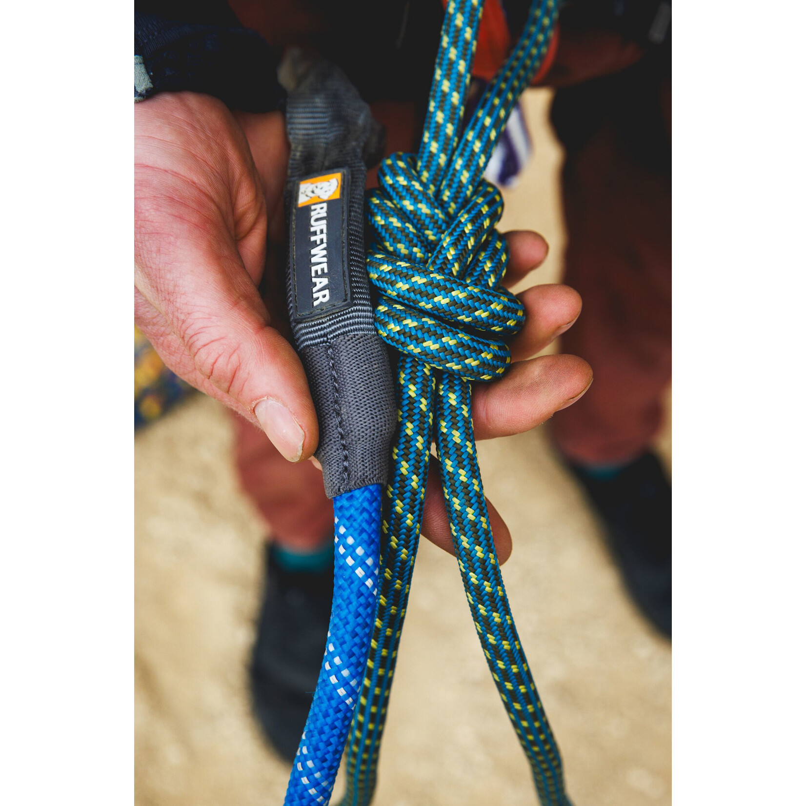 Ruffwear Knot-a-Leash Rope Dog Lead with Carabiner, Blue Pool
