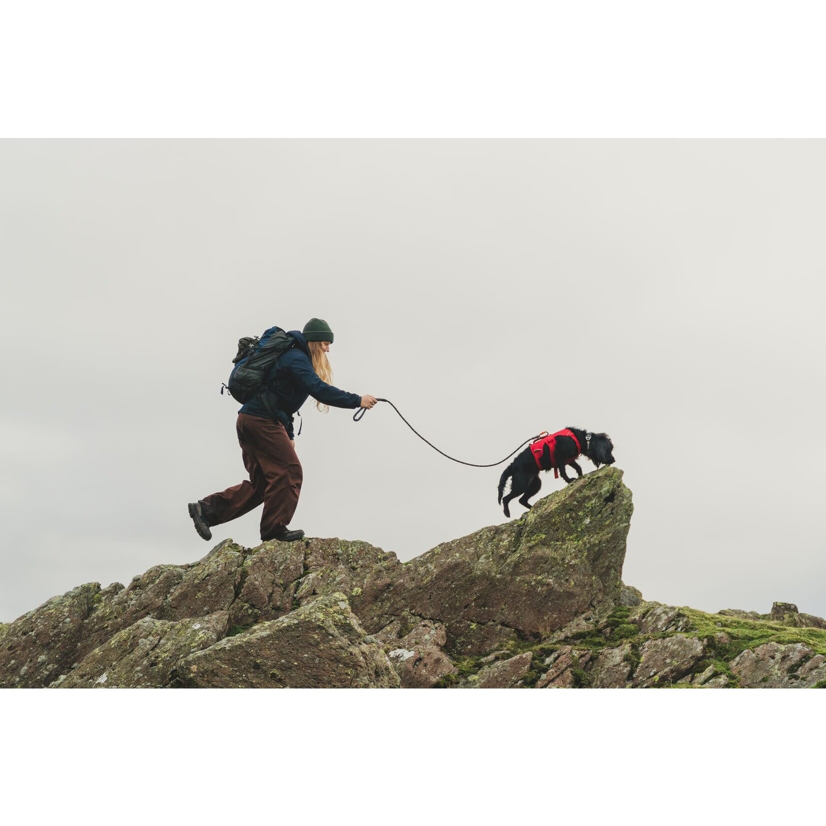 Ruffwear Knot-a-Leash Rope Dog Lead with Carabiner, Obsidian Black