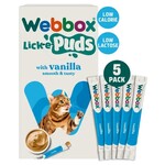 Webbox Lick-e-Puds Cat Treats - Vanilla, 5 x 15g