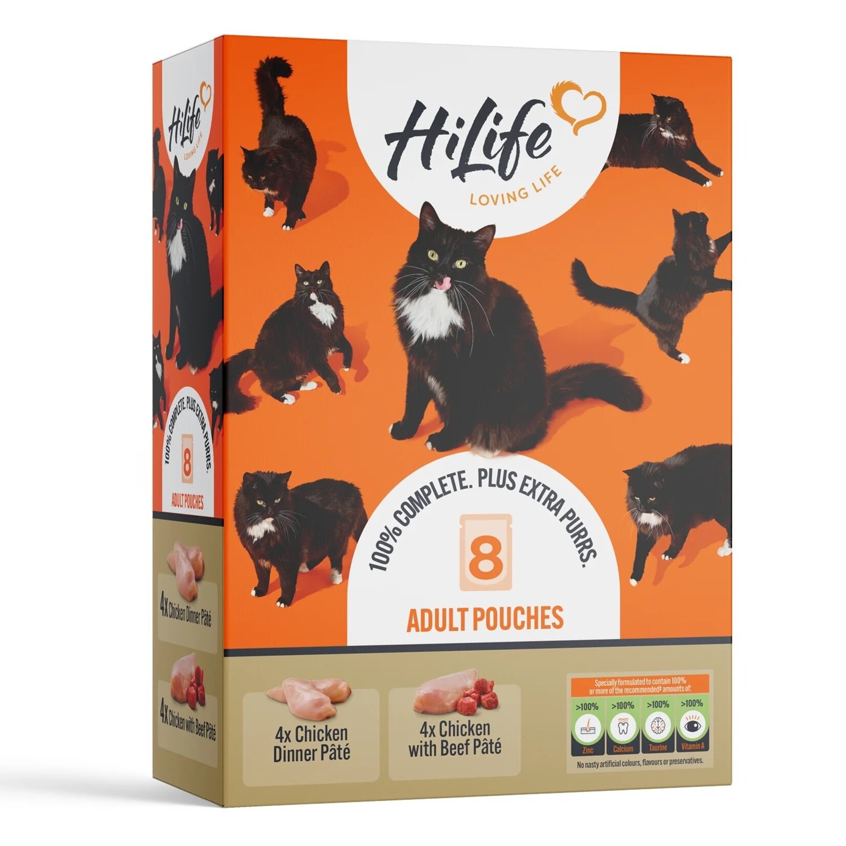 HiLife Adult Cat Chicken Pâté Wet Food Pouches