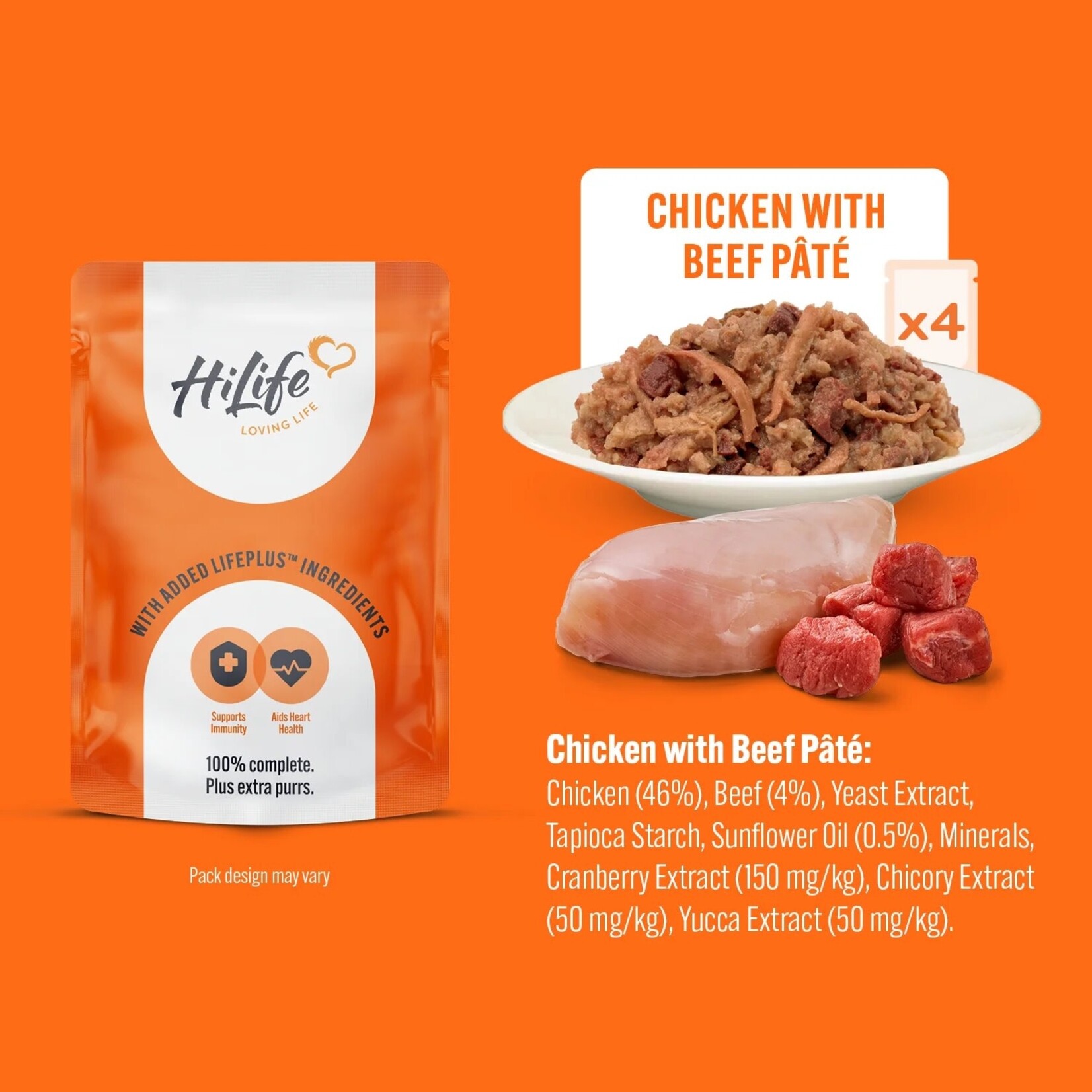 HiLife Adult Cat Chicken Pâté Wet Food Pouches