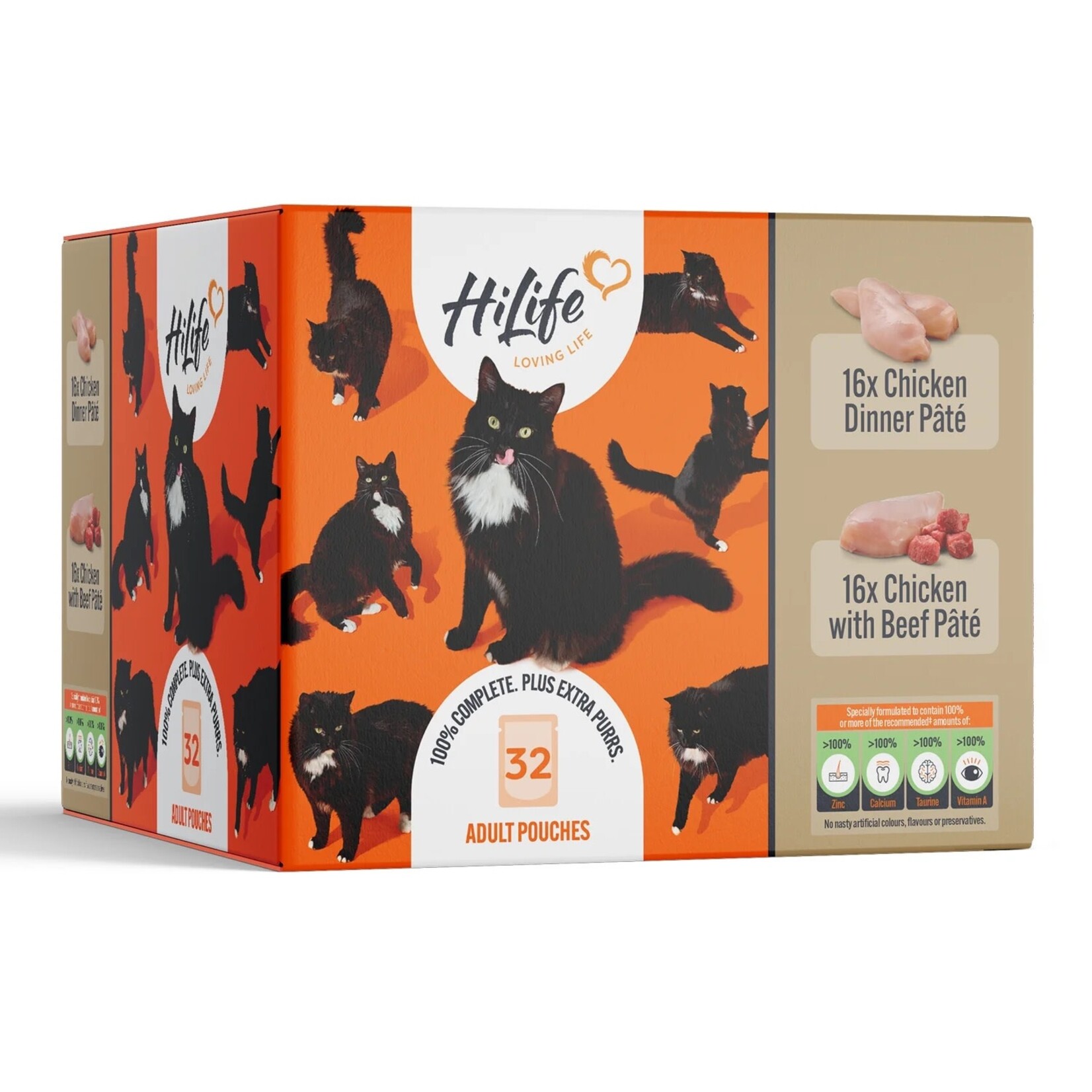 HiLife Adult Cat Chicken Pâté Wet Food Pouches