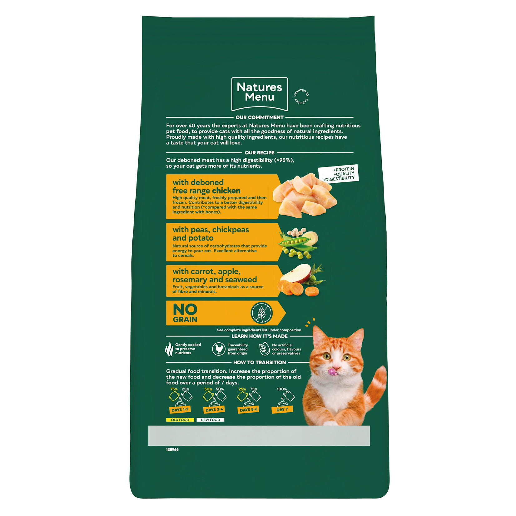 Natures Menu High in Meat Grain Free Adult Dry Cat Food, Chicken