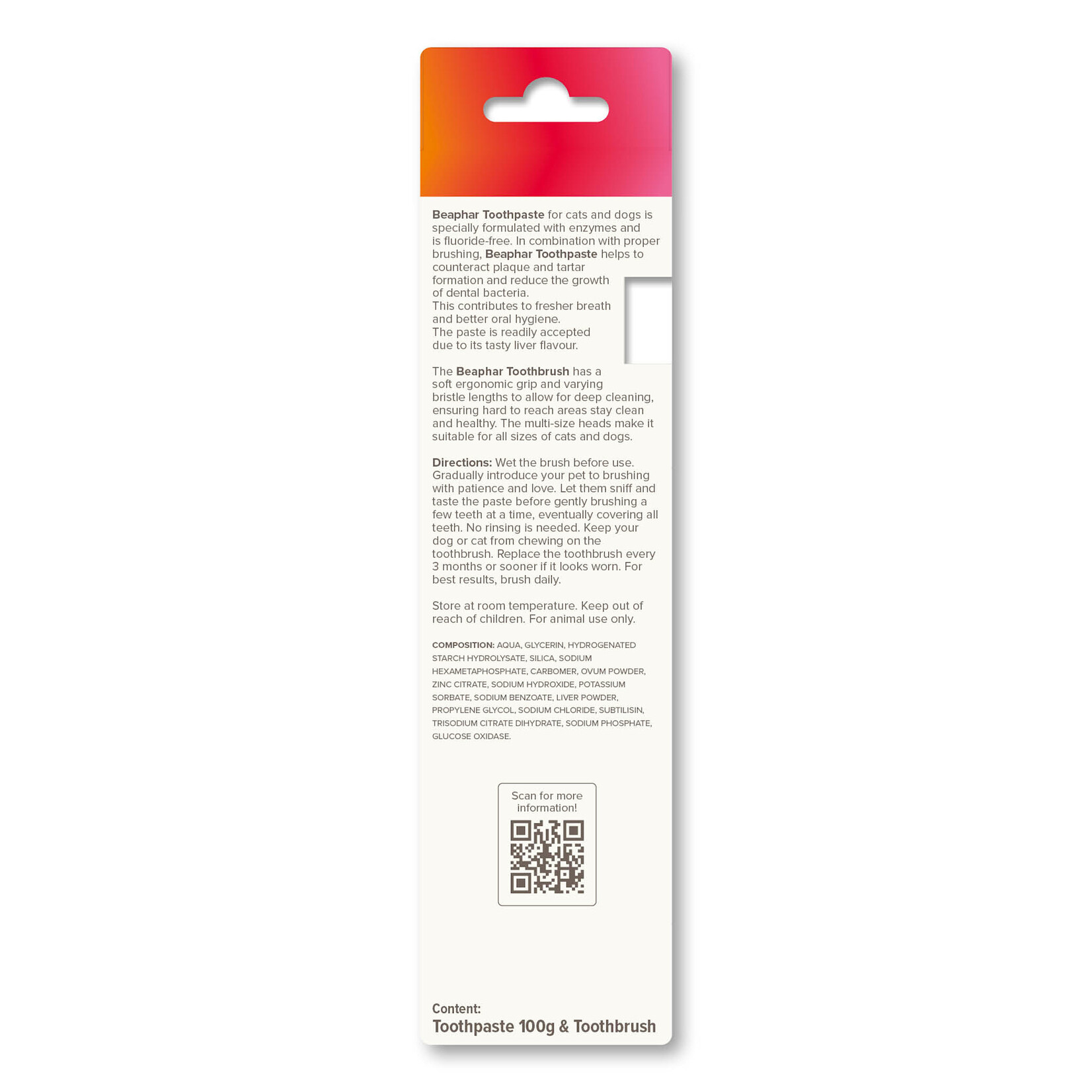 Beaphar Toothbrush & Toothpaste Dental Care Kit for Cats and Dogs