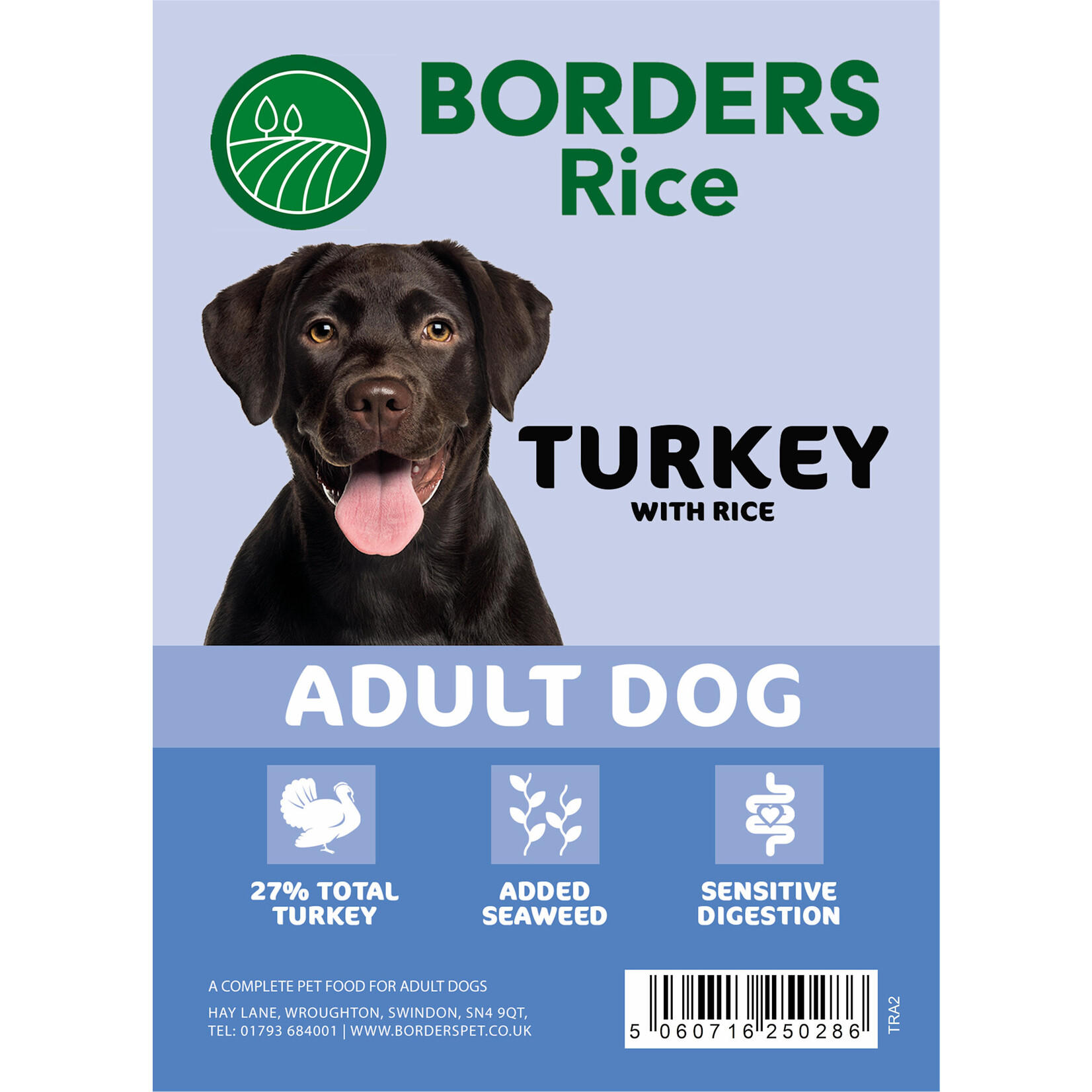 Borders Rice Adult Dog Dry Food with Turkey & Rice