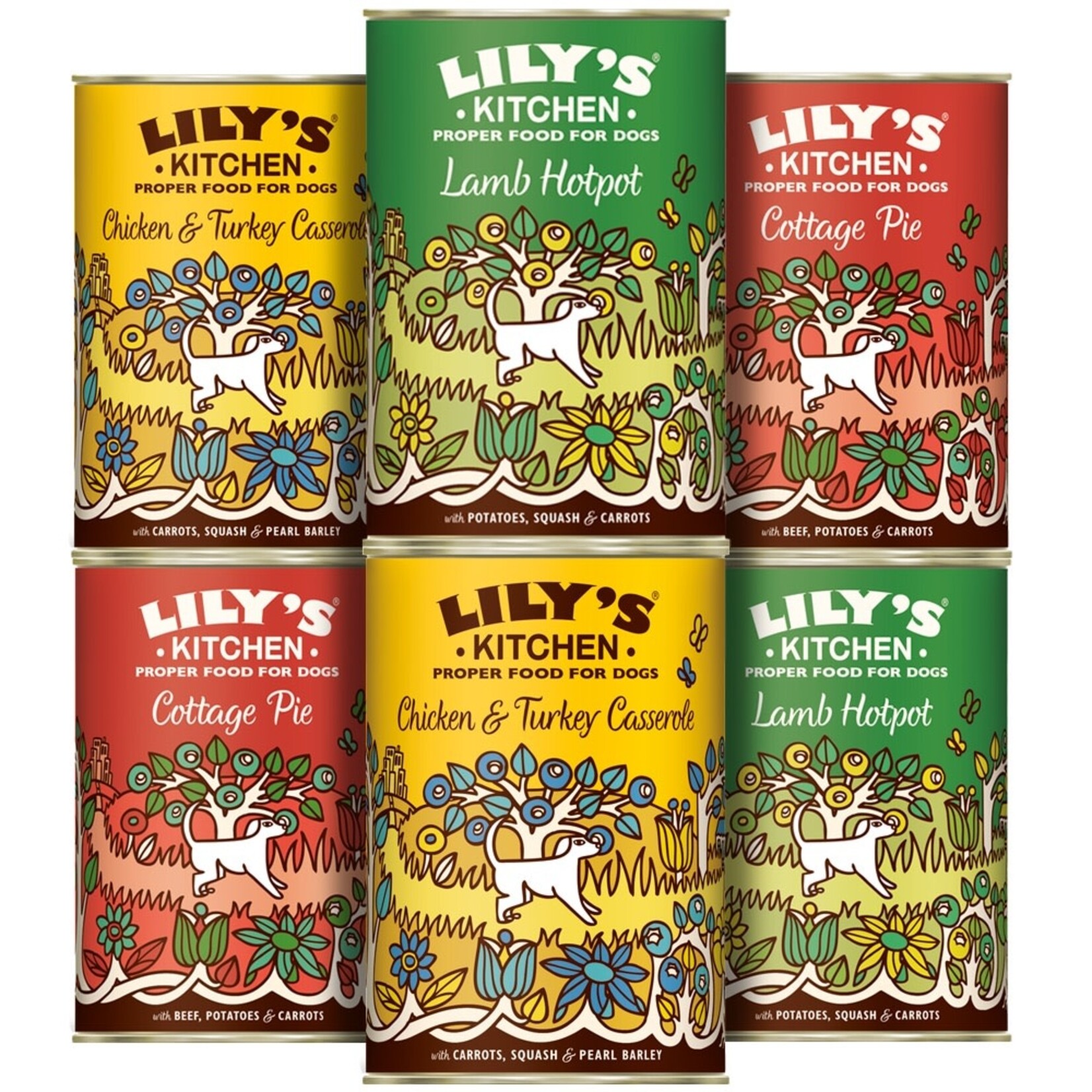 Lily's Kitchen Classics Wet Dog Food Cans Multipack, 6 x 400g