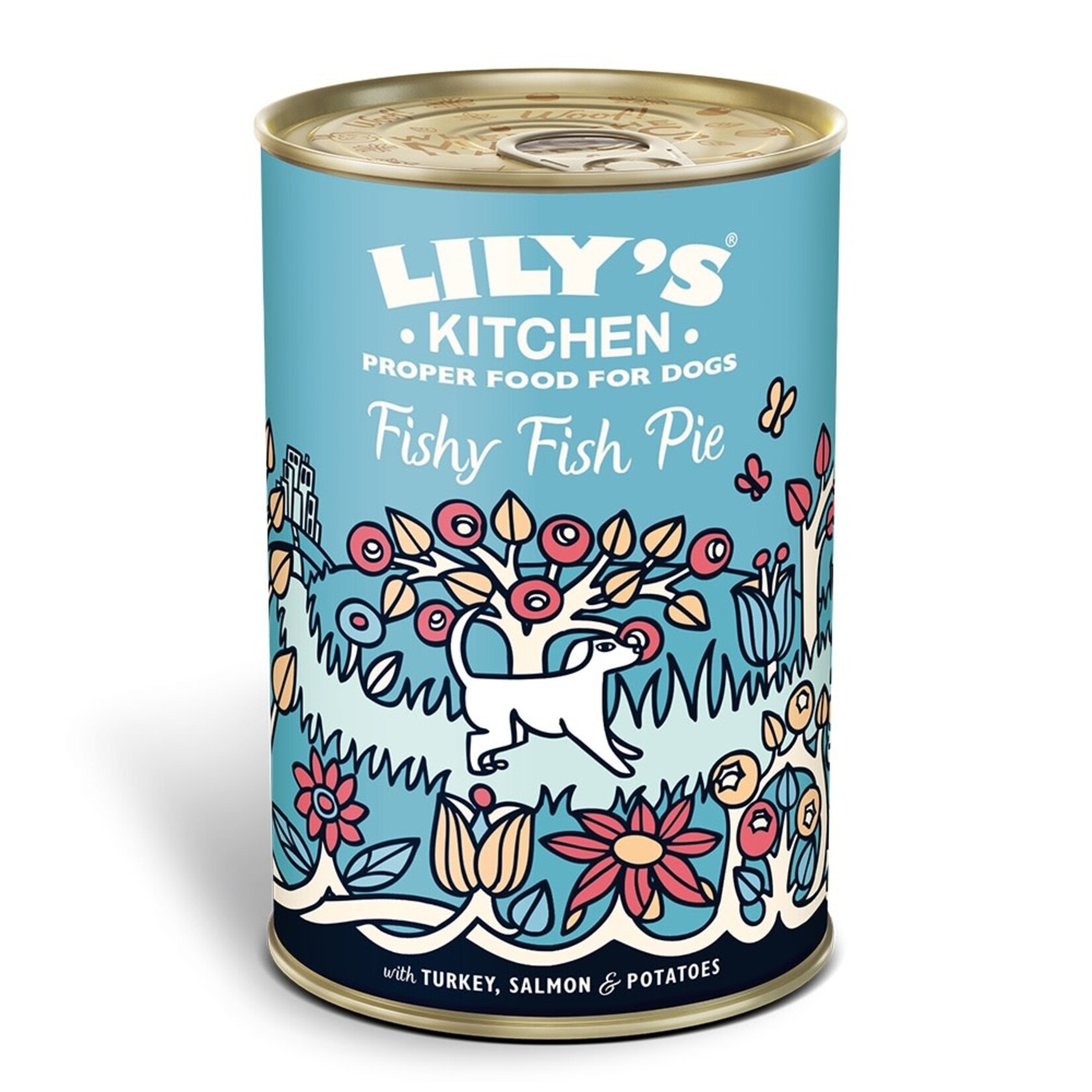 Lily's Kitchen Fishy Fish Pie with Peas Wet Dog Food Can, 400g