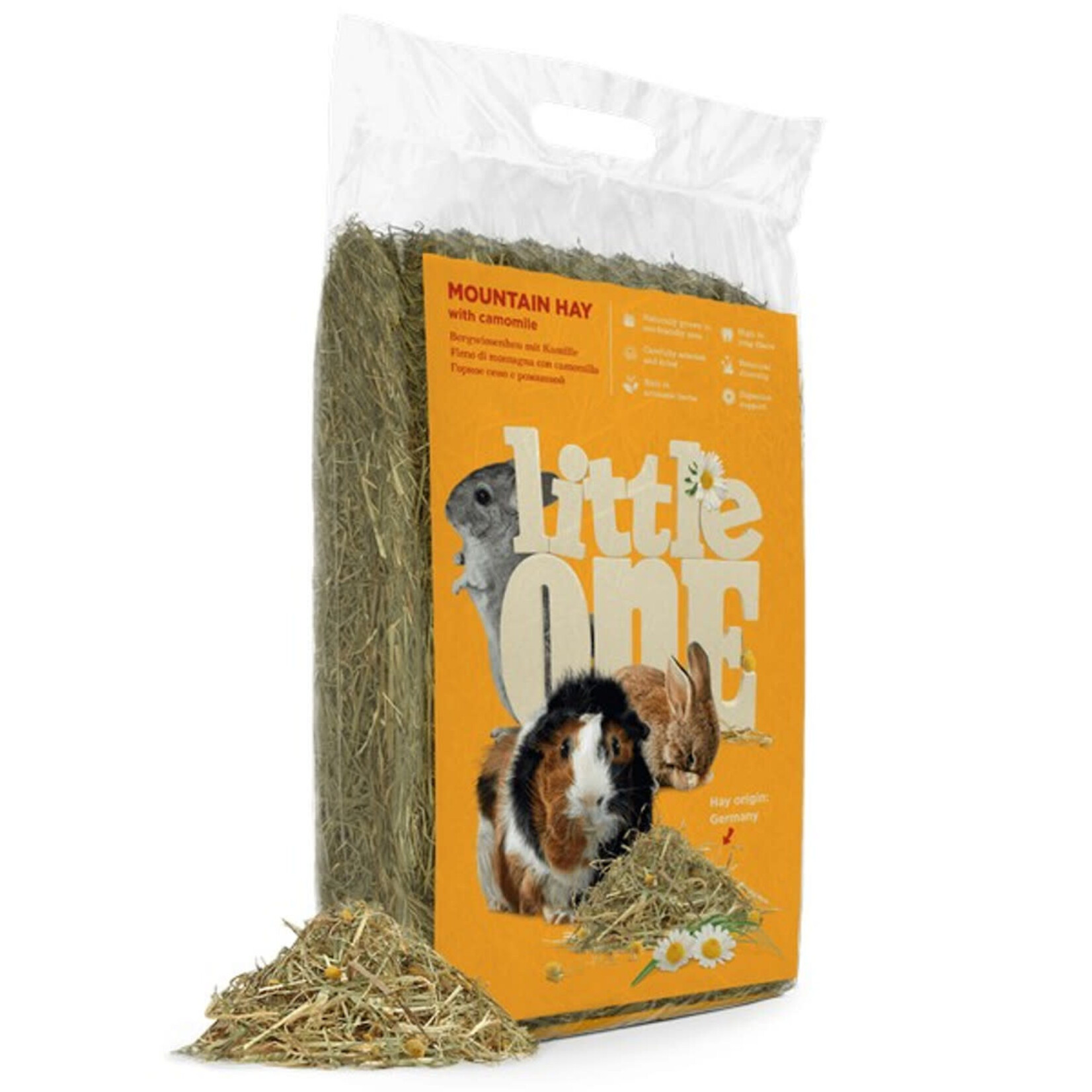Little One Non-Preesed Mountain Hay with Camomile for Small Animals, 400g
