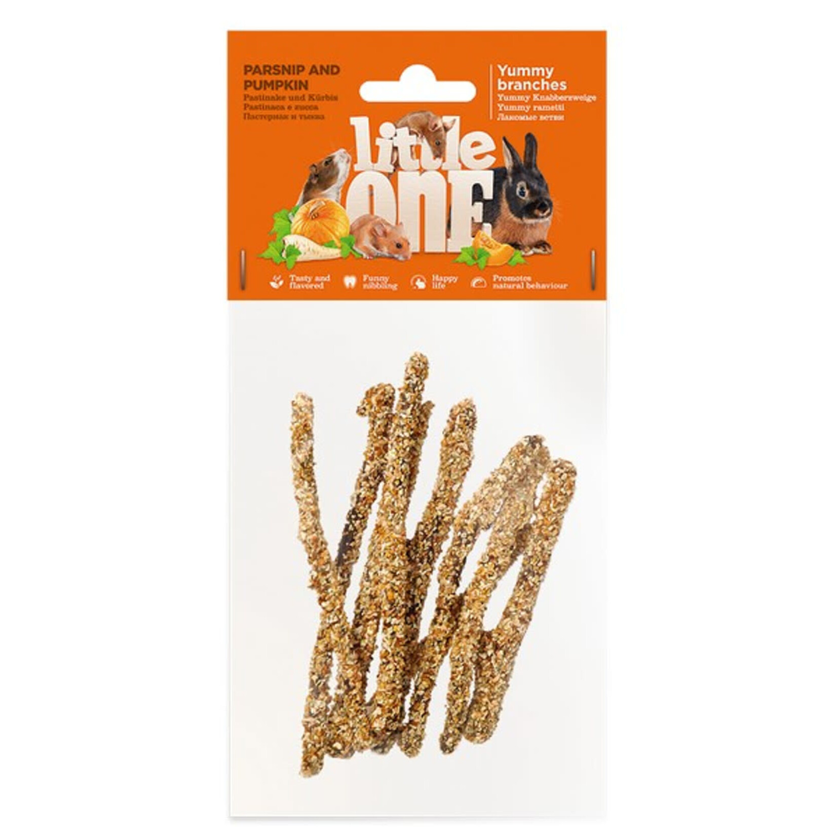 Little One Yummy Branches with Parsnip and Pumpkin Small Animal Treats, 35g